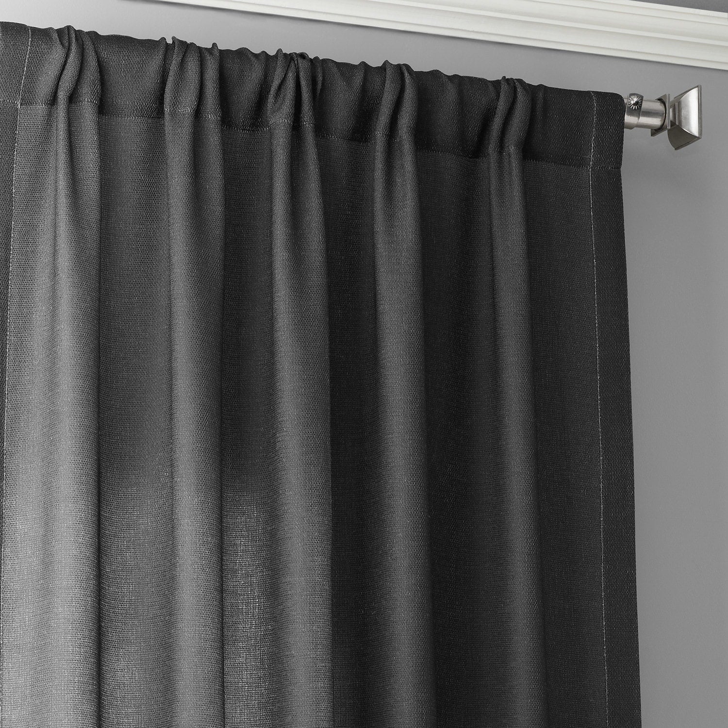 Exclusive Fabrics Ombre Faux Linen Light Filtering Curtains (1 Panel) - Lightweight Elegance, Natural Light Enhancement