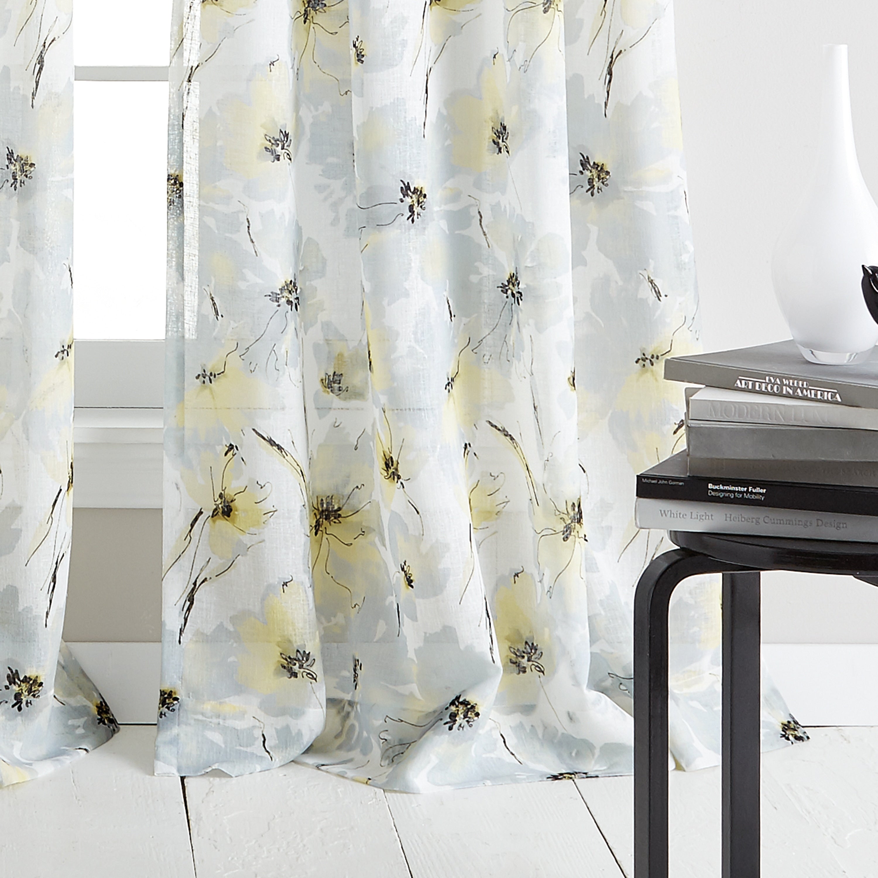 DKNY Modern Bloom Single Curtain Panel