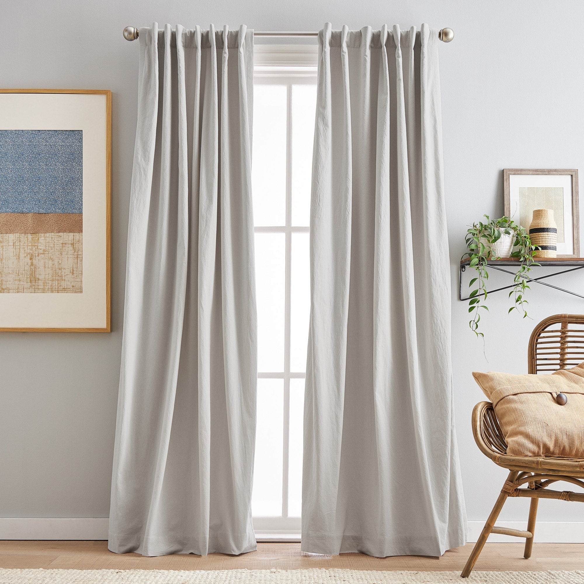 Sanctuary Back Tab Lined Curtain Panel Pair