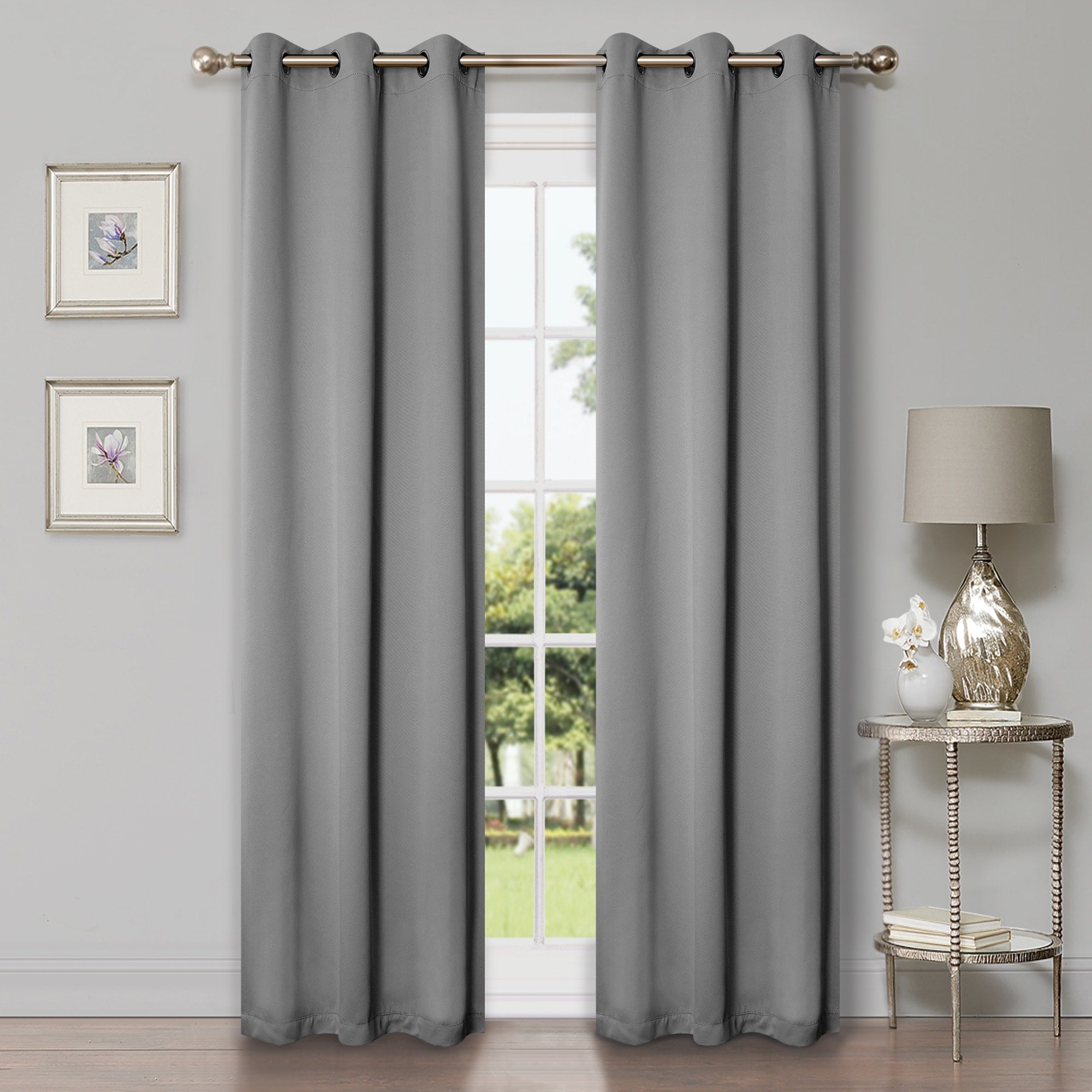 Superior Modern Solid Room Darkening Blackout Curtains, Rod Pocket