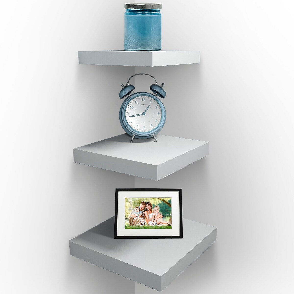 Wall Mount Corner Shelves, Square Hanging Wall Shelf Decoration