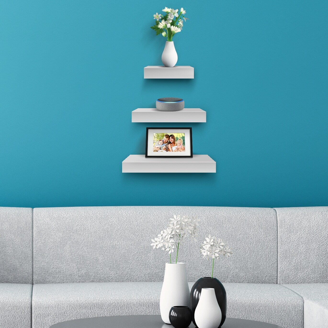 Wall Mount Corner Shelves, Square Hanging Wall Shelf Decoration