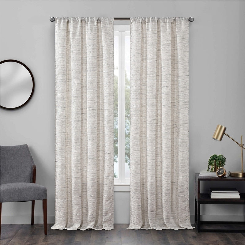 Brewster Jacquard Light Filtering Curtain, 2 Panels