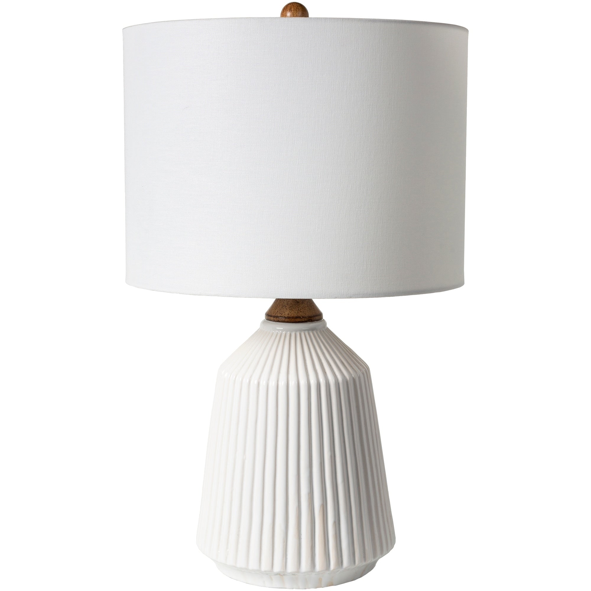 Elesa Modern Ceramic Table Lamp - 26H x 15W x 15D