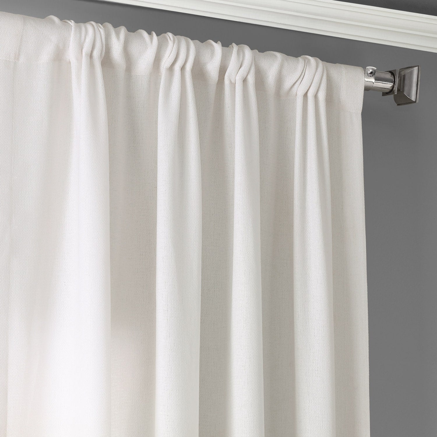 Exclusive Fabrics Ombre Faux Linen Light Filtering Curtains (1 Panel) - Lightweight Elegance, Natural Light Enhancement