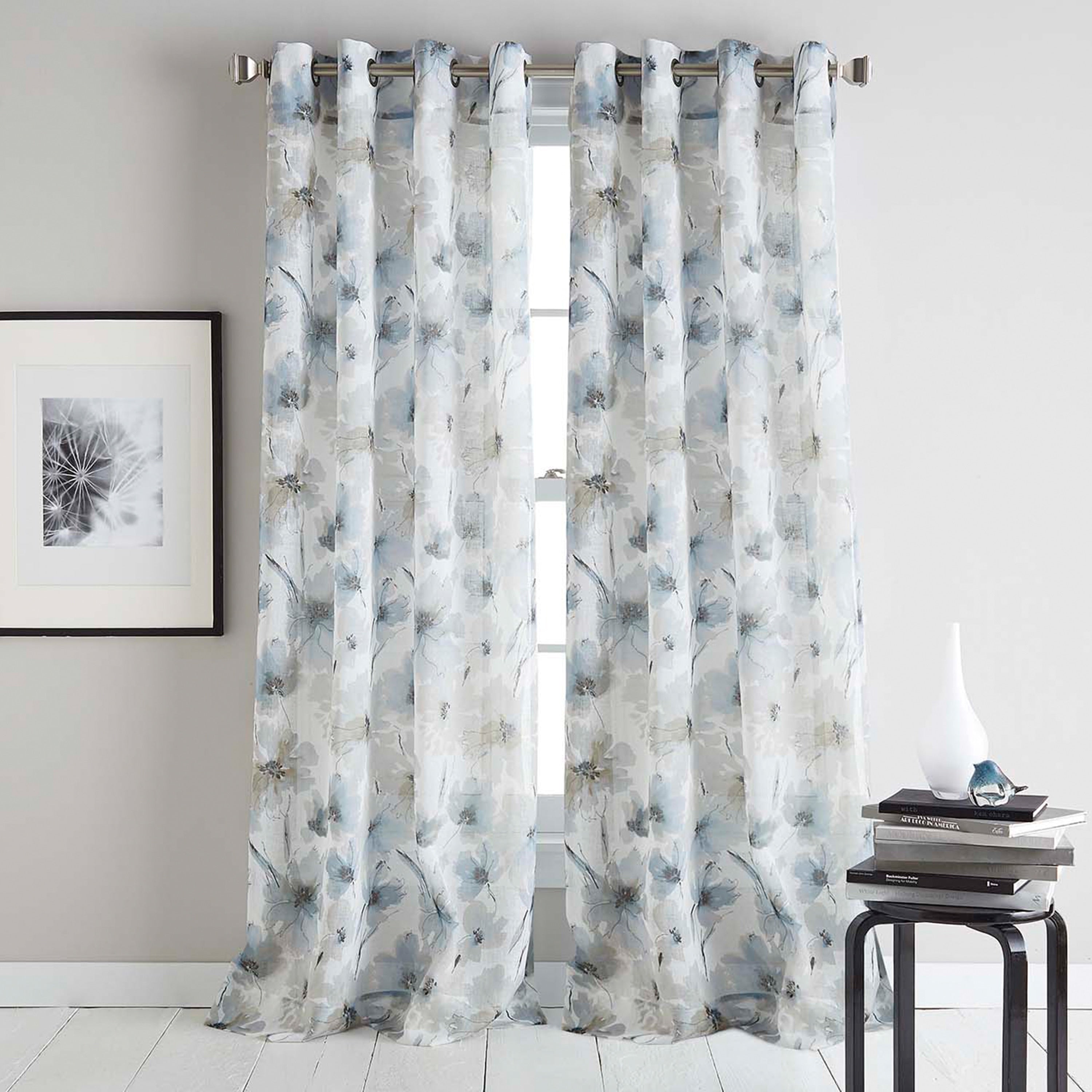 DKNY Modern Bloom Single Curtain Panel