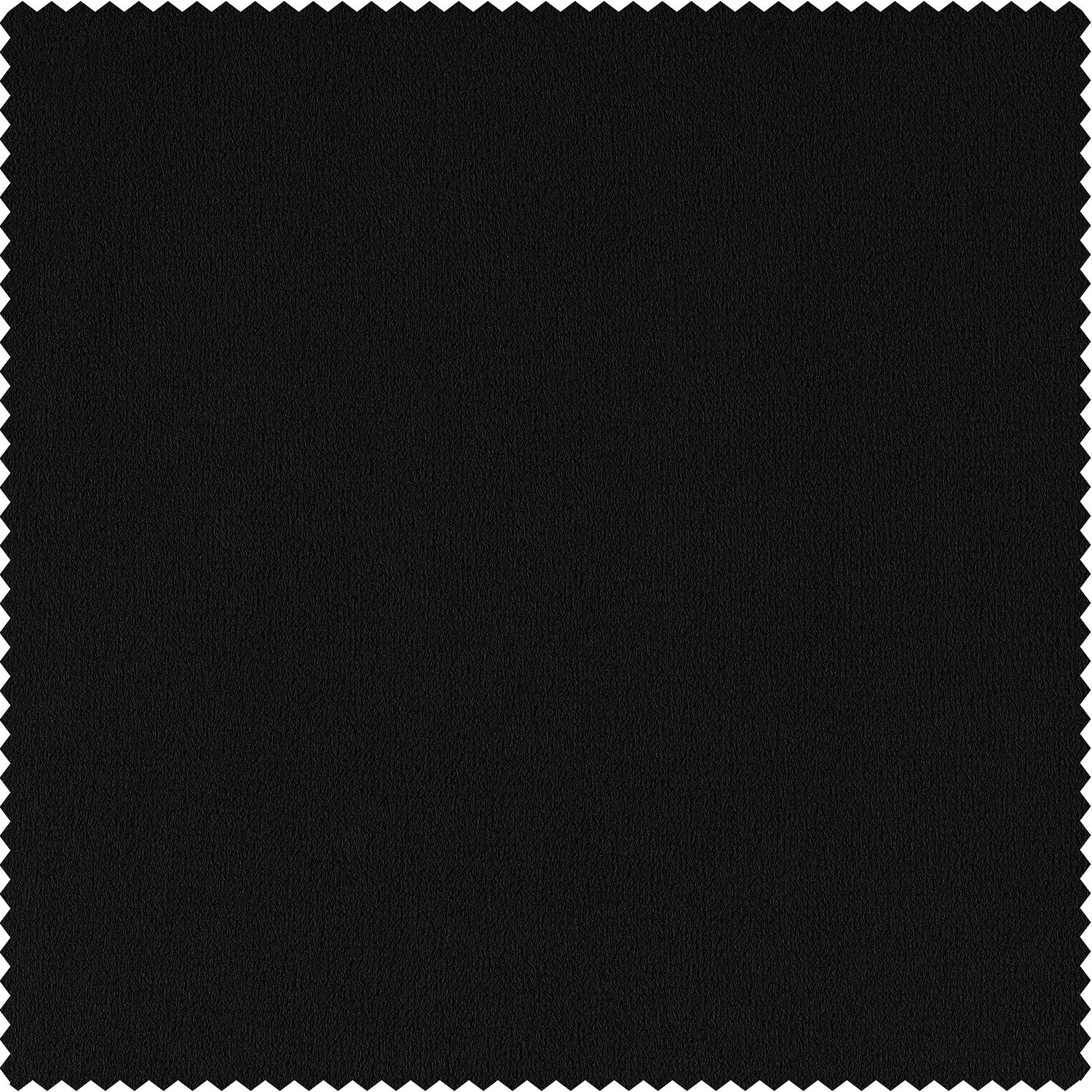 Exclusive Fabrics Signature Warm Black Velvet Single Blackout Curtain Panel