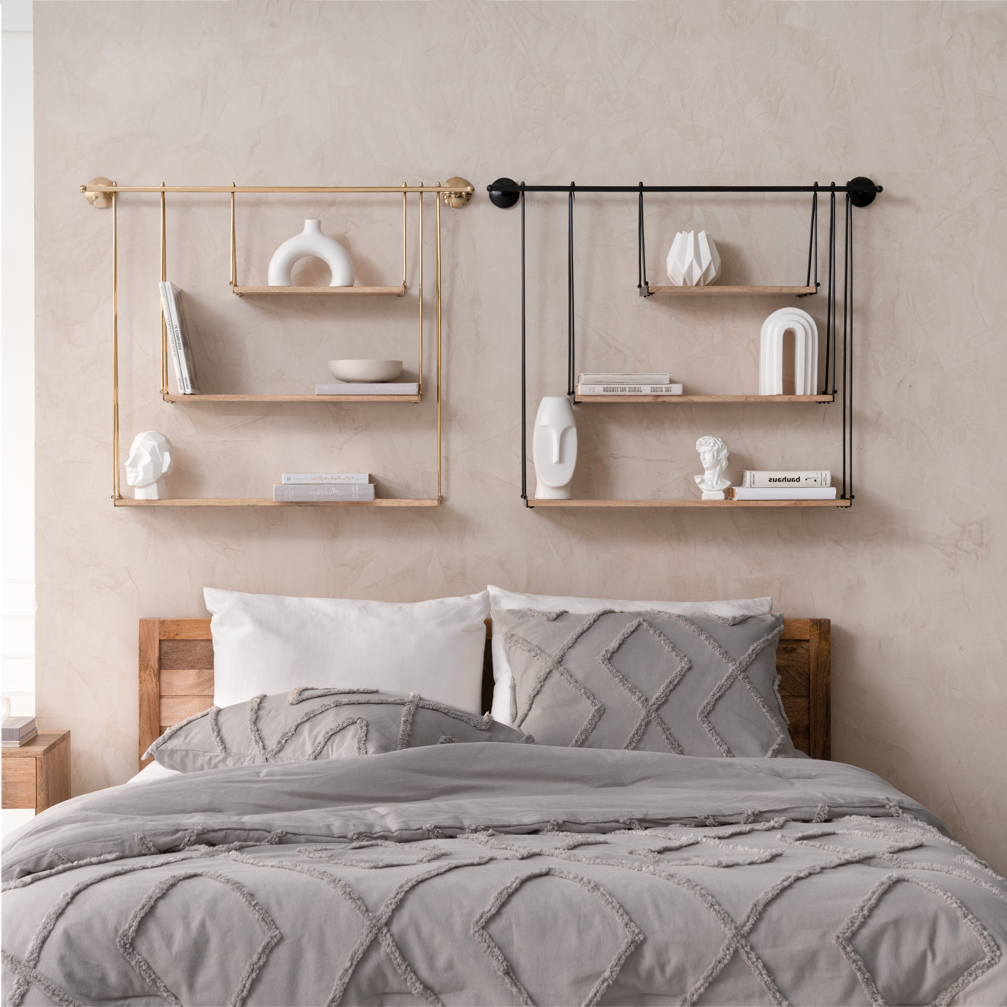 MH London Luna Three Tier Suspended Wall Shelf