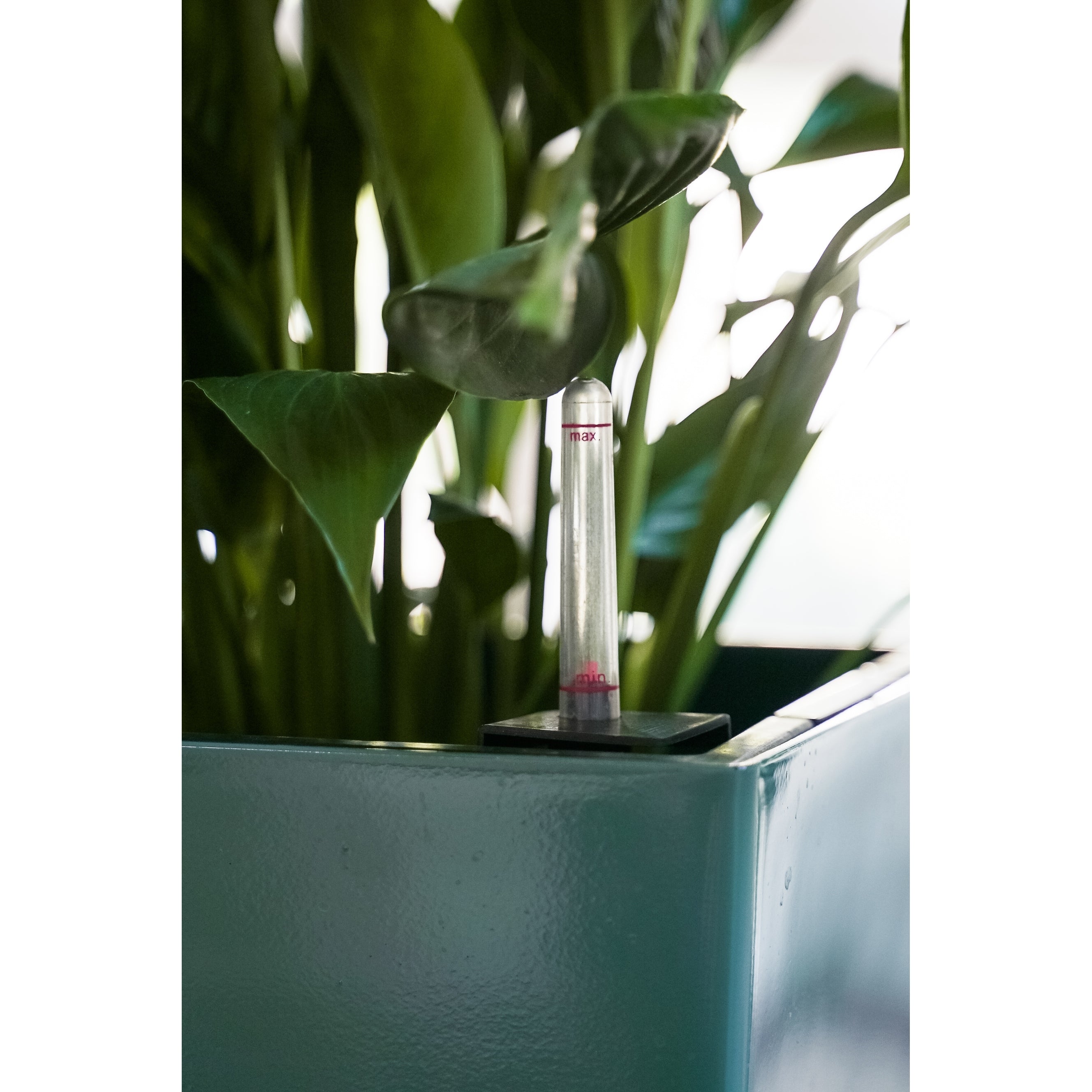 XBrand 22.4 H Plastic Self Watering Indoor Outdoor Square Planter Pot, Tall Decorative Gardening Pot, Home Décor Accent