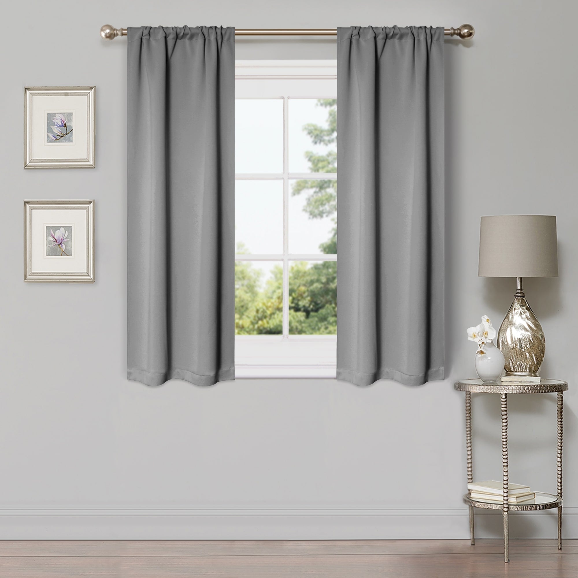 Superior Modern Solid Room Darkening Blackout Curtains, Rod Pocket