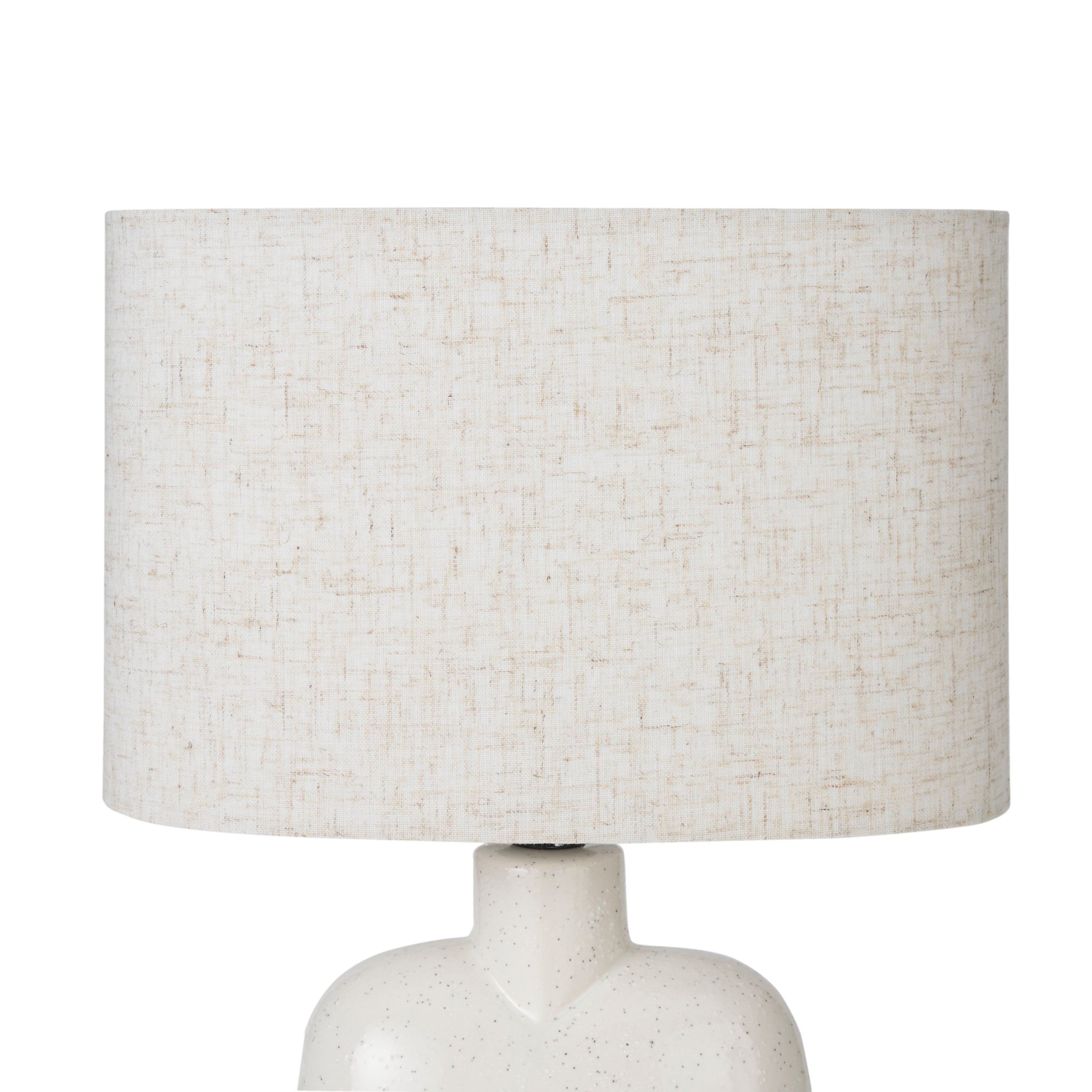 Nourison 17 Off-White Speckled Textured Ceramic Table Lamp