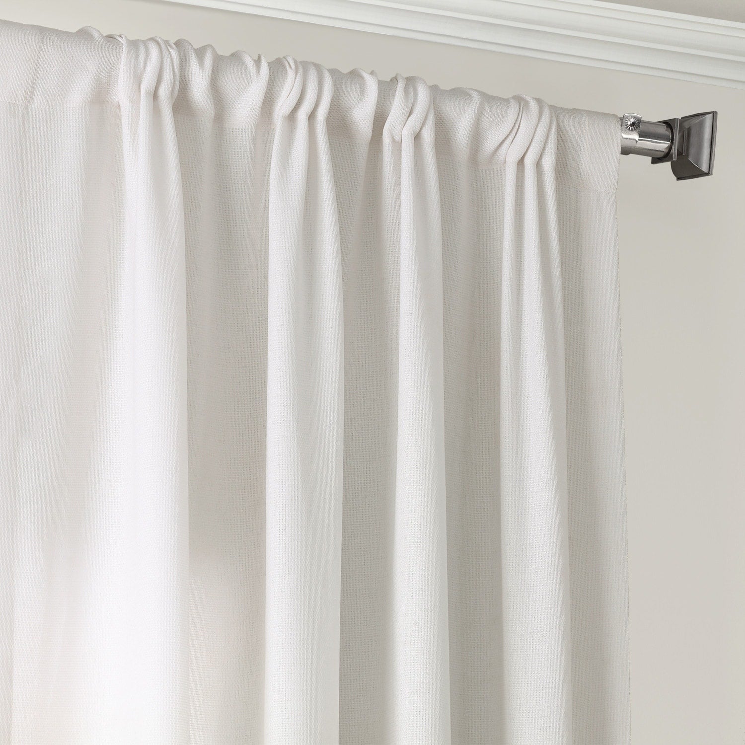 Exclusive Fabrics Ombre Faux Linen Light Filtering Curtains (1 Panel) - Lightweight Elegance, Natural Light Enhancement