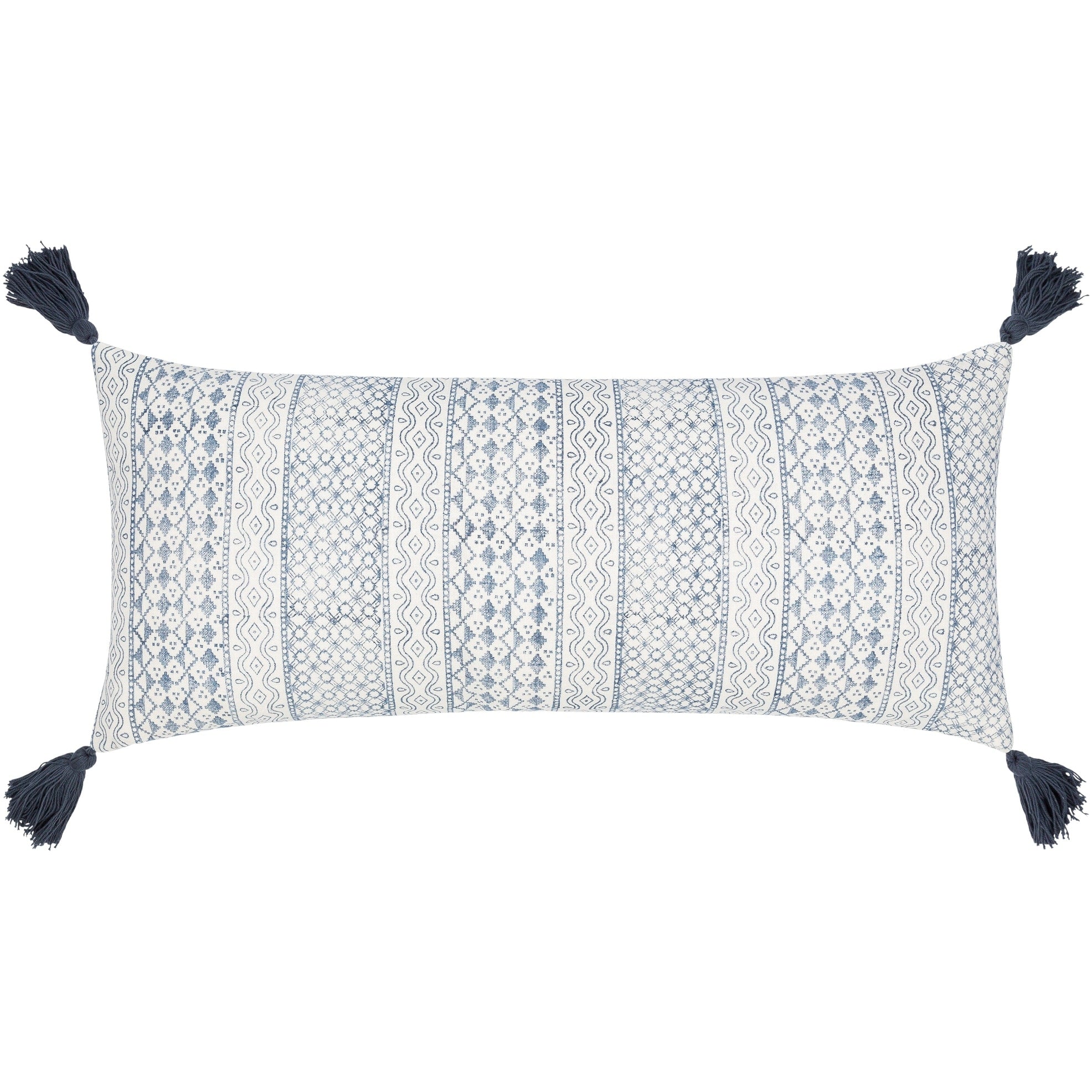 Artistic Weavers Tomiko Geometric Striped Lumbar Pillow with Tassels