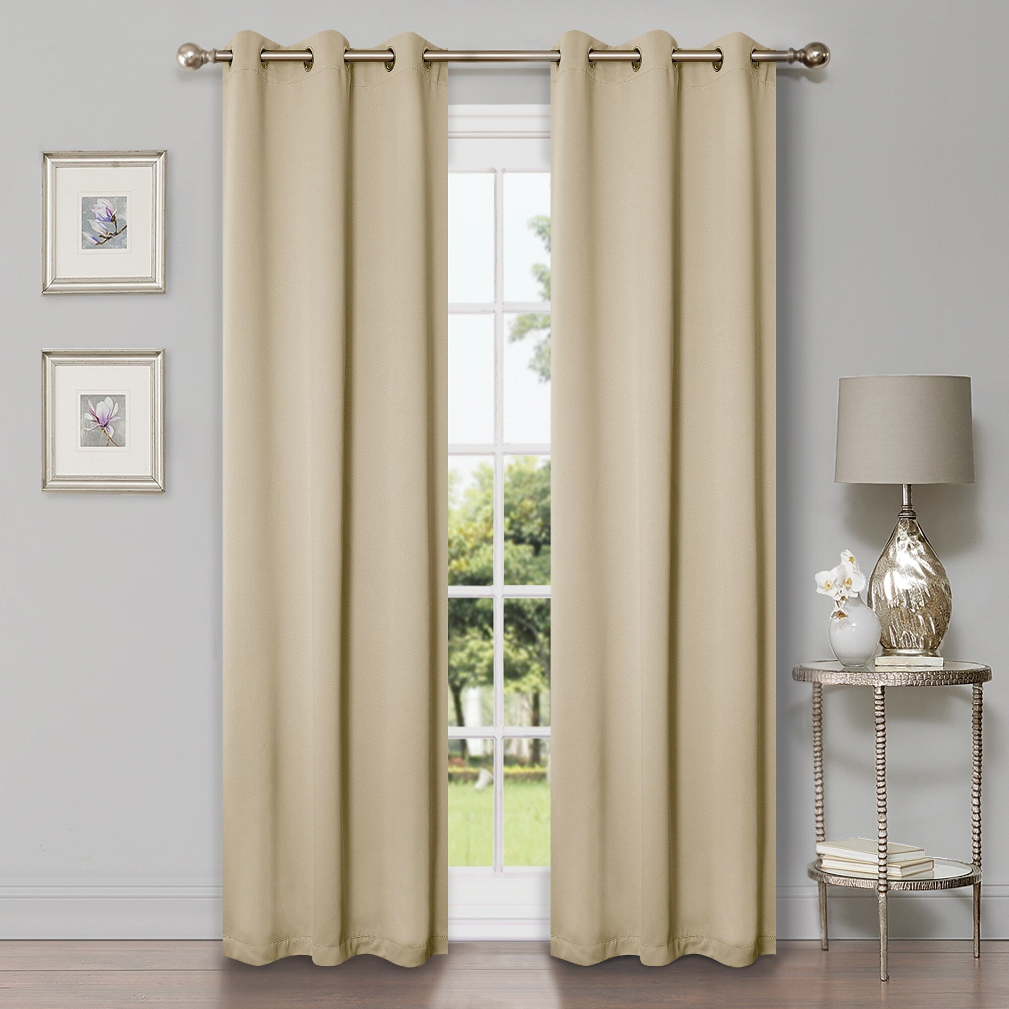 Superior Modern Solid Room Darkening Blackout Curtains, Rod Pocket