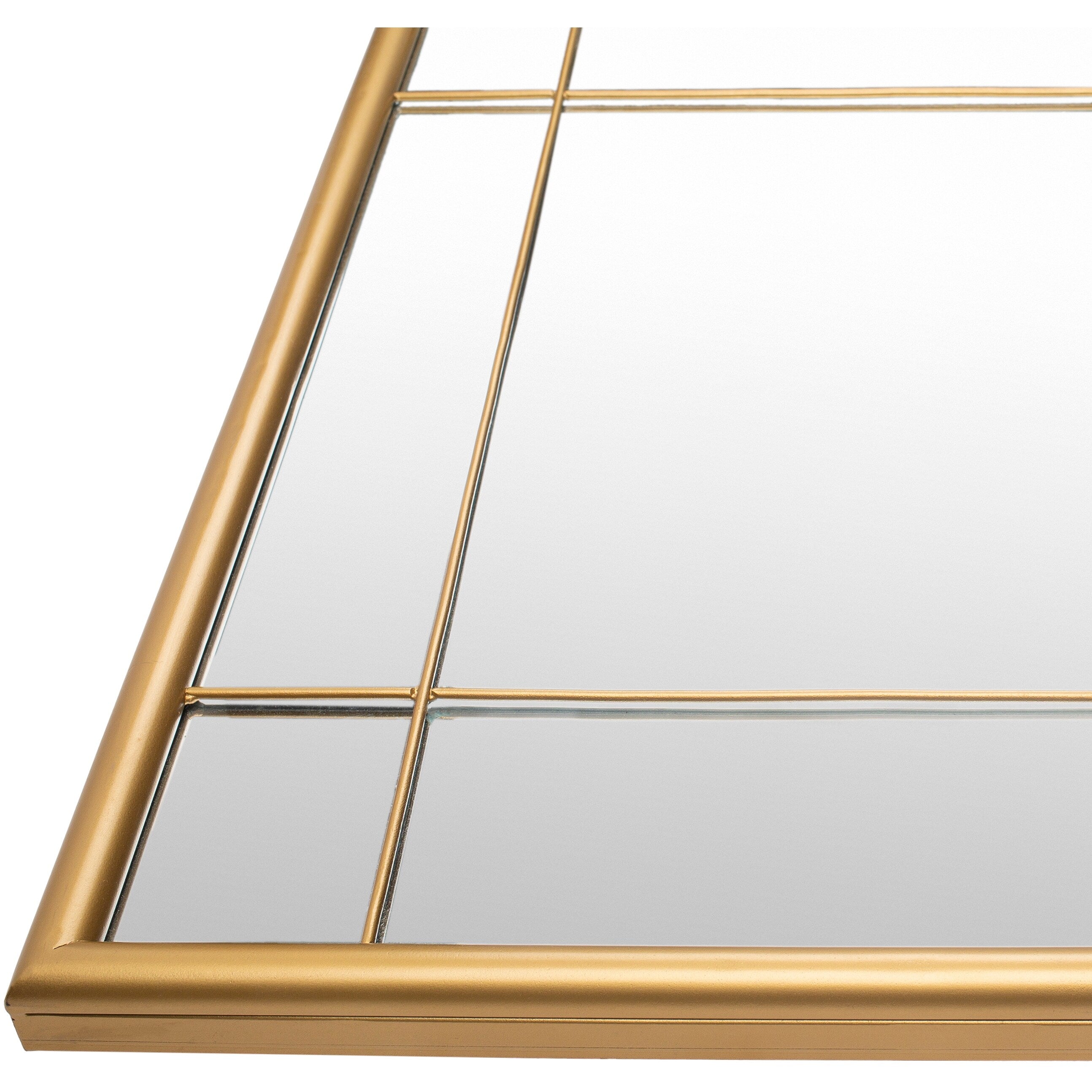 Edin Hand-Painted Gold Modern Mirror - 36H x 30W x 1.5D