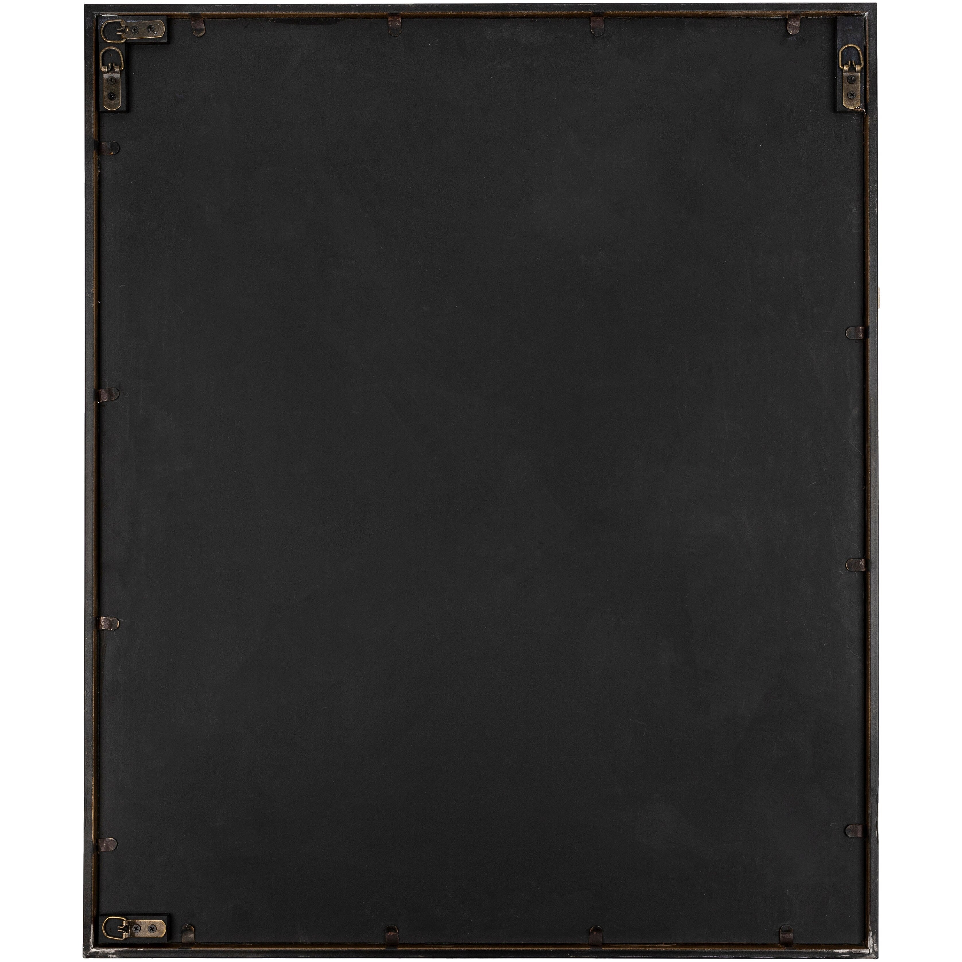 Edin Hand-Painted Gold Modern Mirror - 36H x 30W x 1.5D