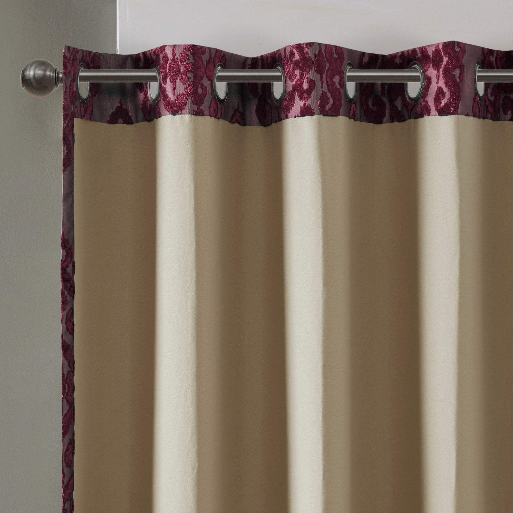 SunSmart Mirage Knitted Jacquard Total Blackout Grommet Window Curtain Panel