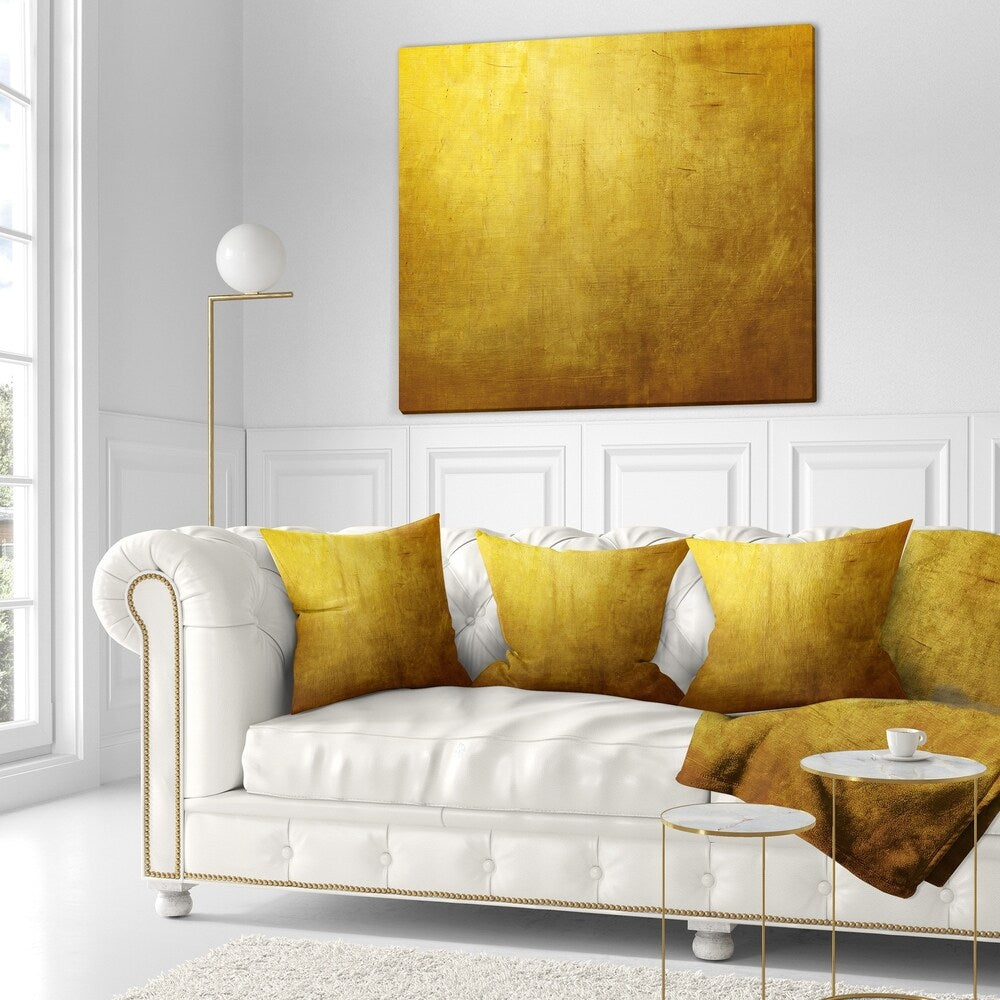 Designart 'Gold Texture' Abstract Throw Pillow