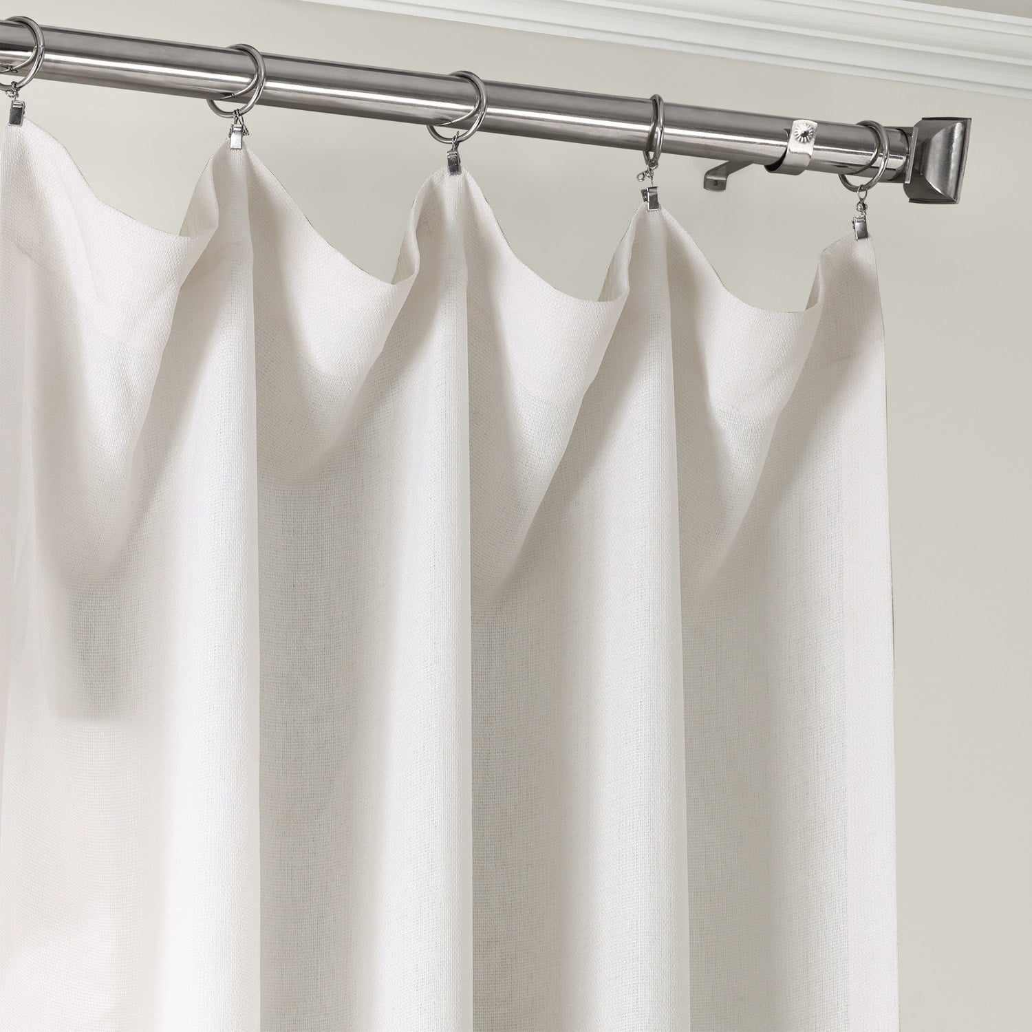 Exclusive Fabrics Ombre Faux Linen Light Filtering Curtains (1 Panel) - Lightweight Elegance, Natural Light Enhancement