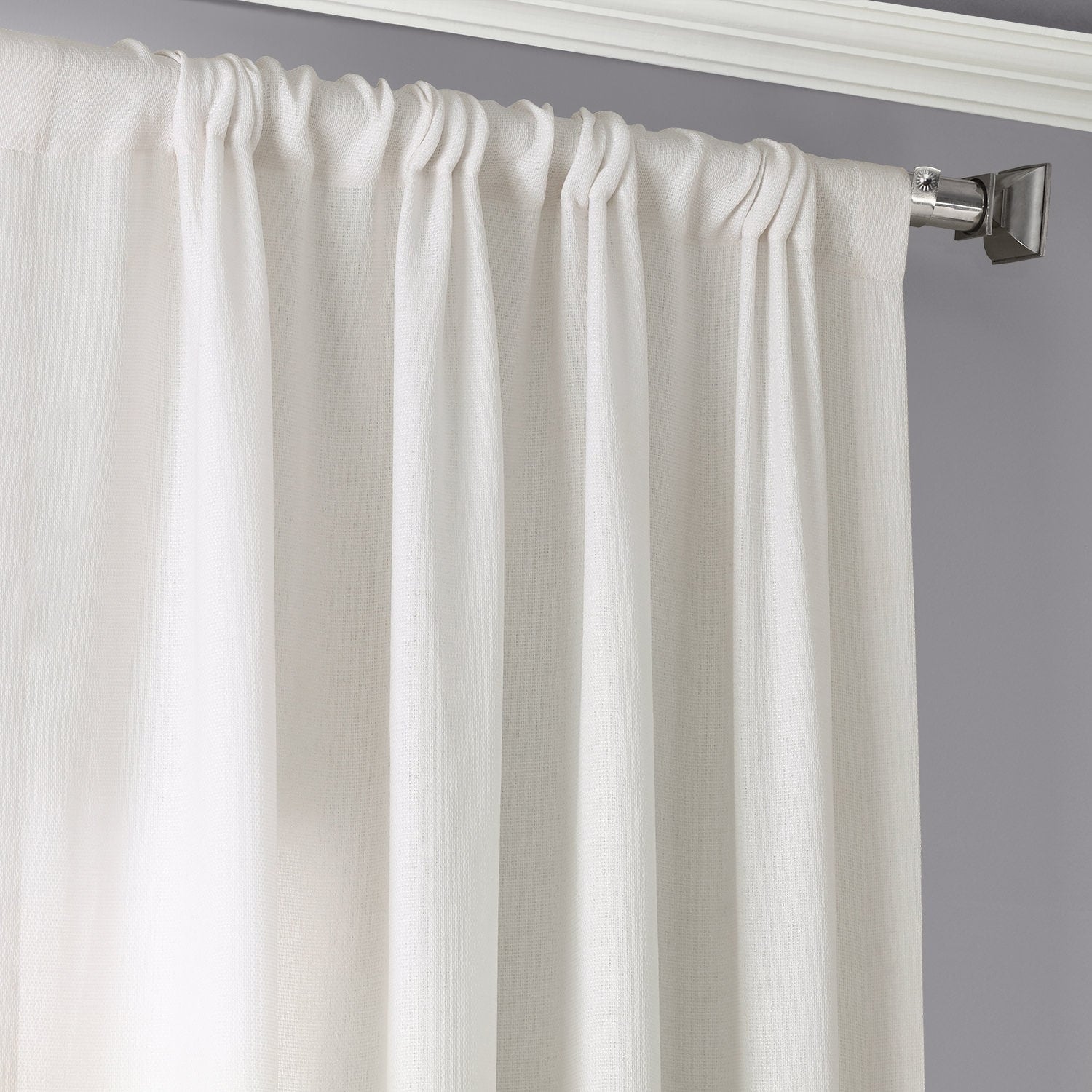 Exclusive Fabrics Ombre Faux Linen Light Filtering Curtains (1 Panel) - Lightweight Elegance, Natural Light Enhancement