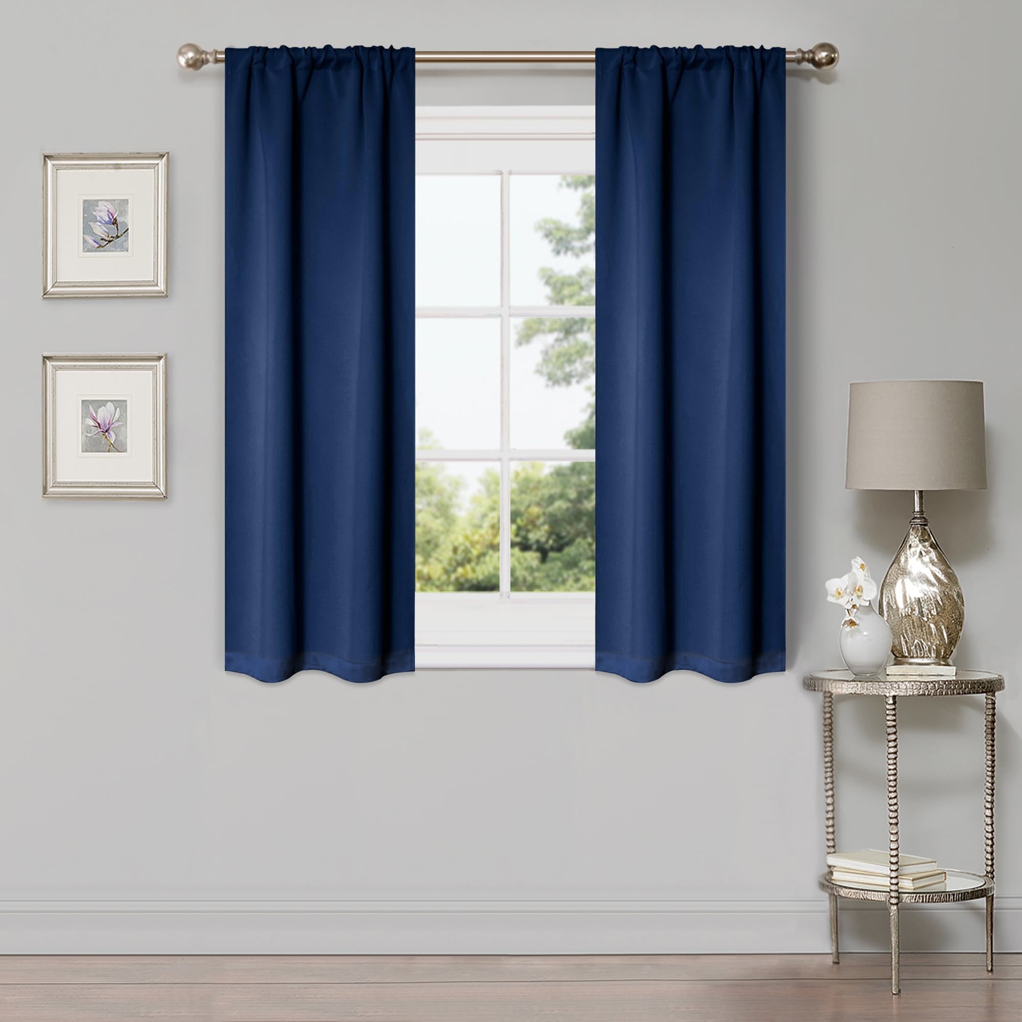 Superior Modern Solid Room Darkening Blackout Curtains, Rod Pocket