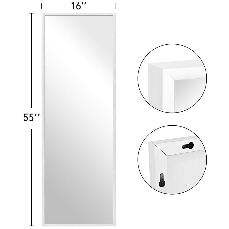 Aluminum Alloy Matte Frame Floor Mirror Dressing Hanging Mirror