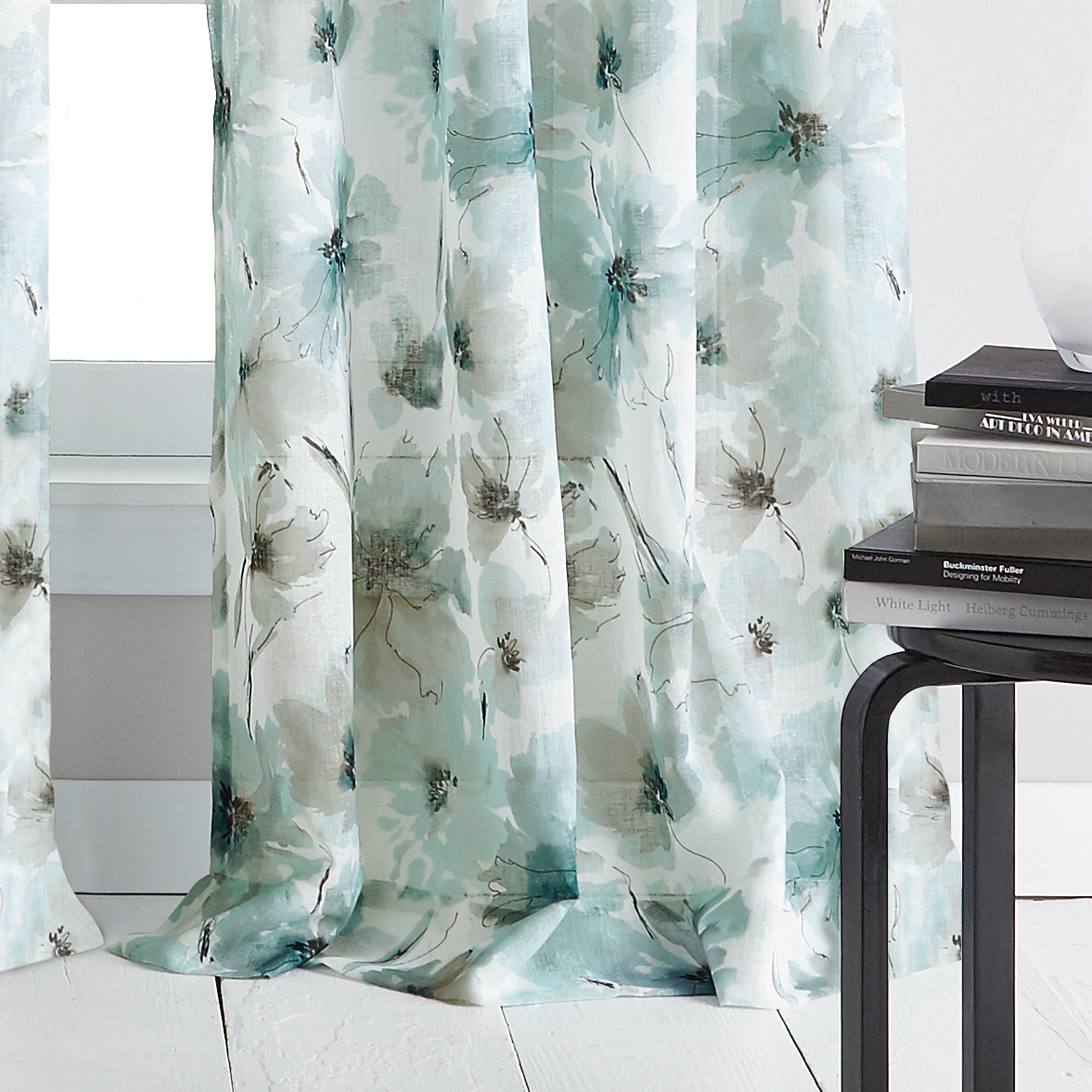 DKNY Modern Bloom Single Curtain Panel