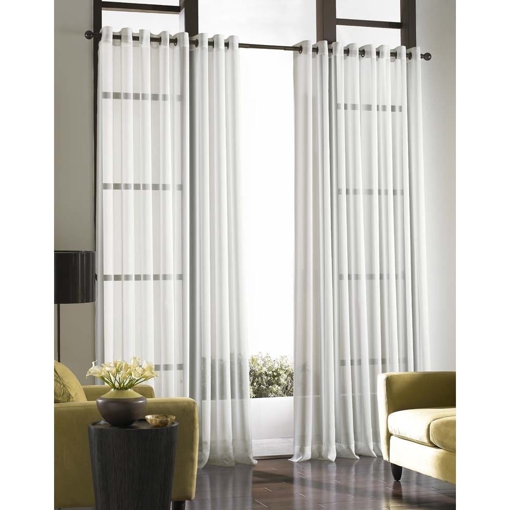 Curtainworks Solid Soho Sheer Grommet Single Curtain Panel