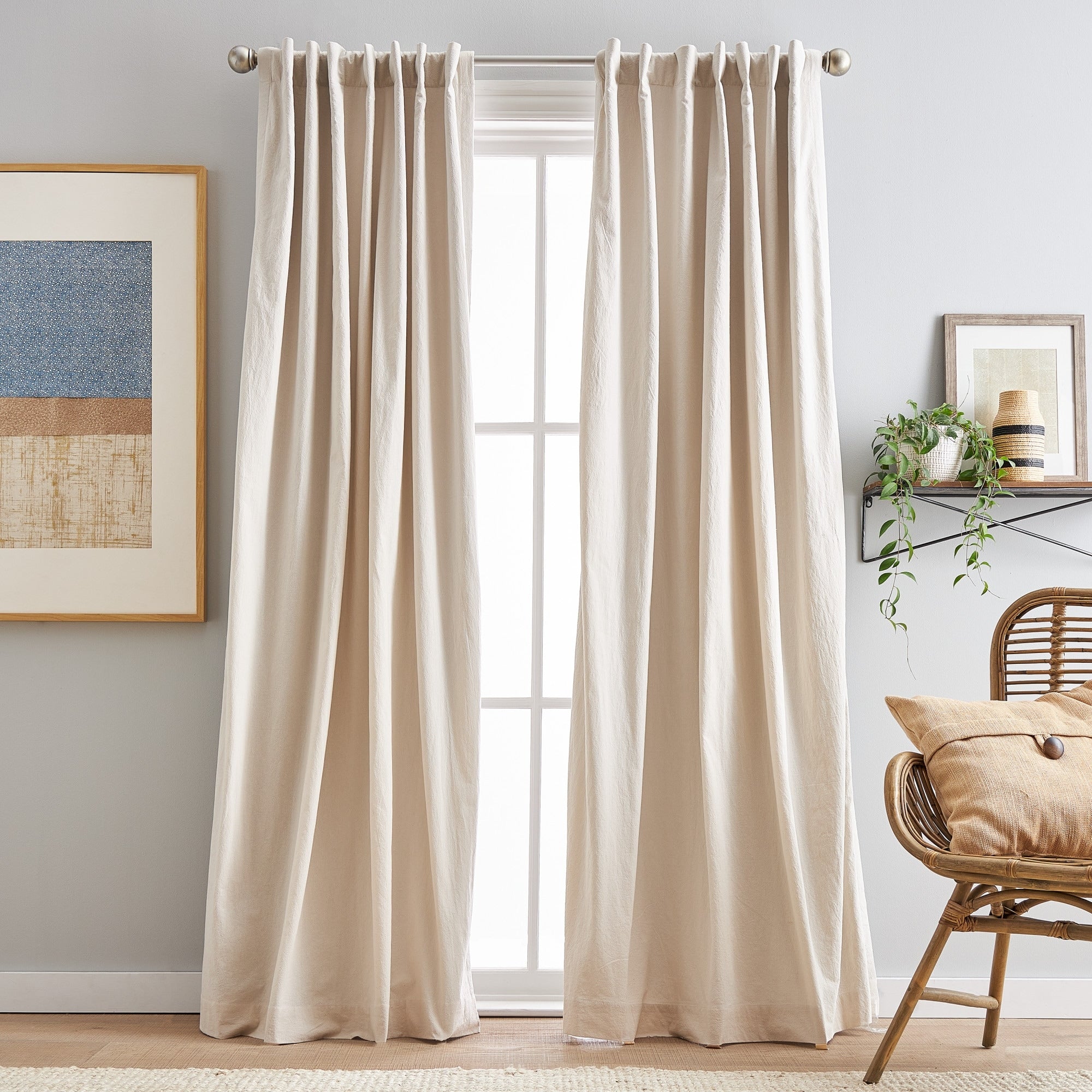 Sanctuary Back Tab Lined Curtain Panel Pair