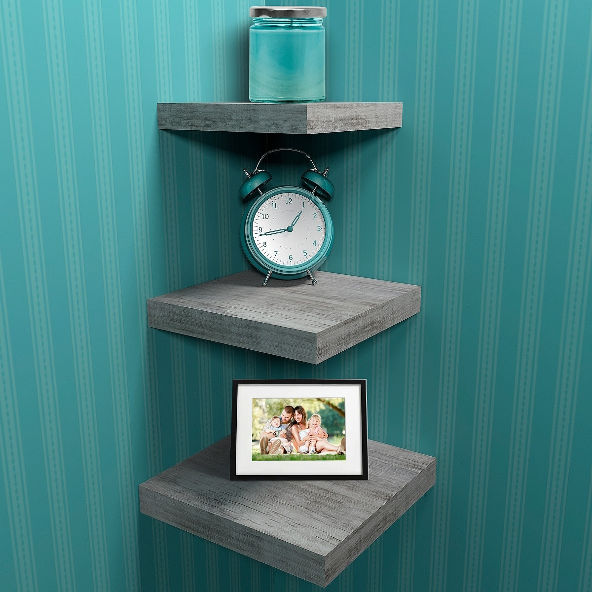 Wall Mount Corner Shelves, Square Hanging Wall Shelf Decoration