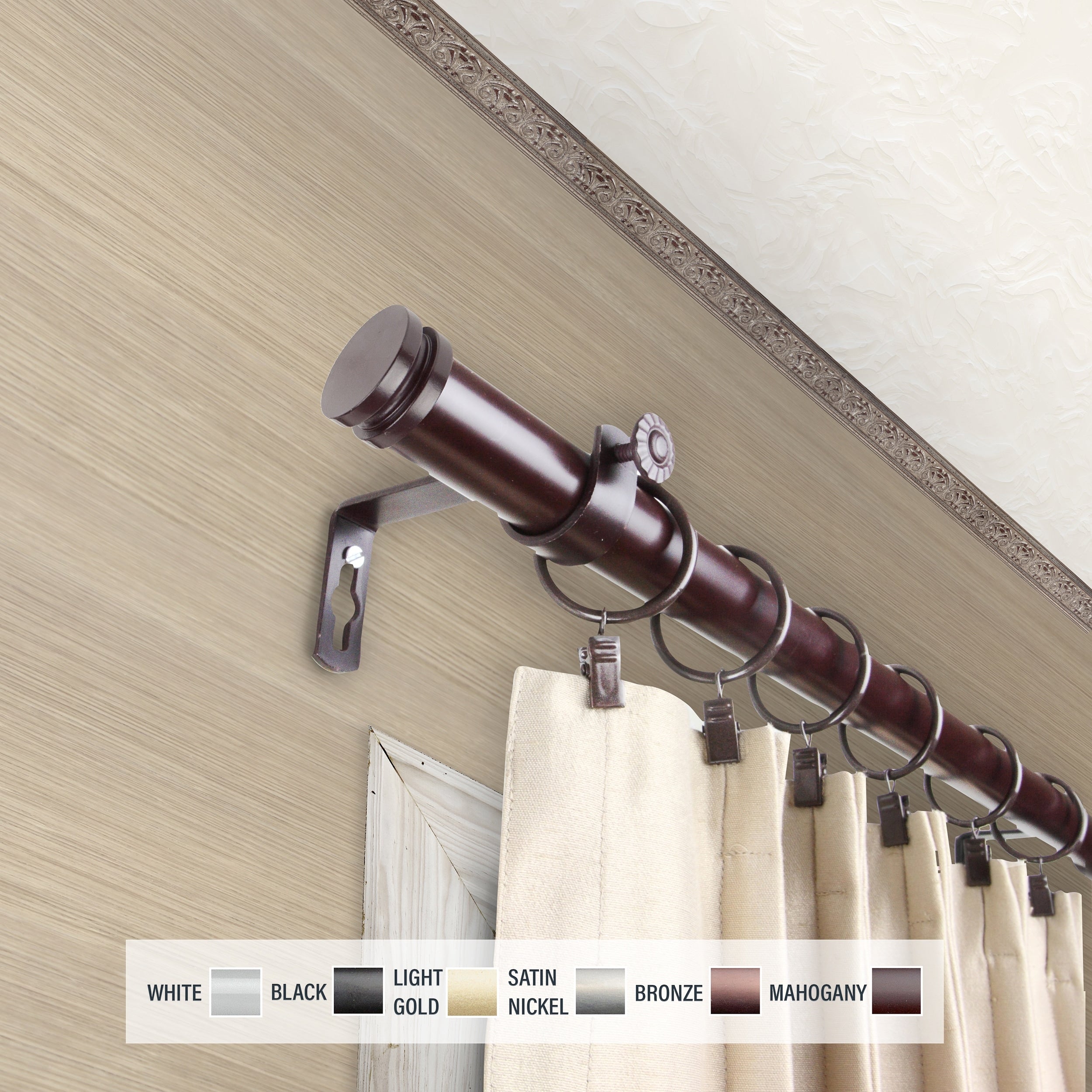 InStyleDesign Pita 1 inch Diameter Adjustable Curtain Rod