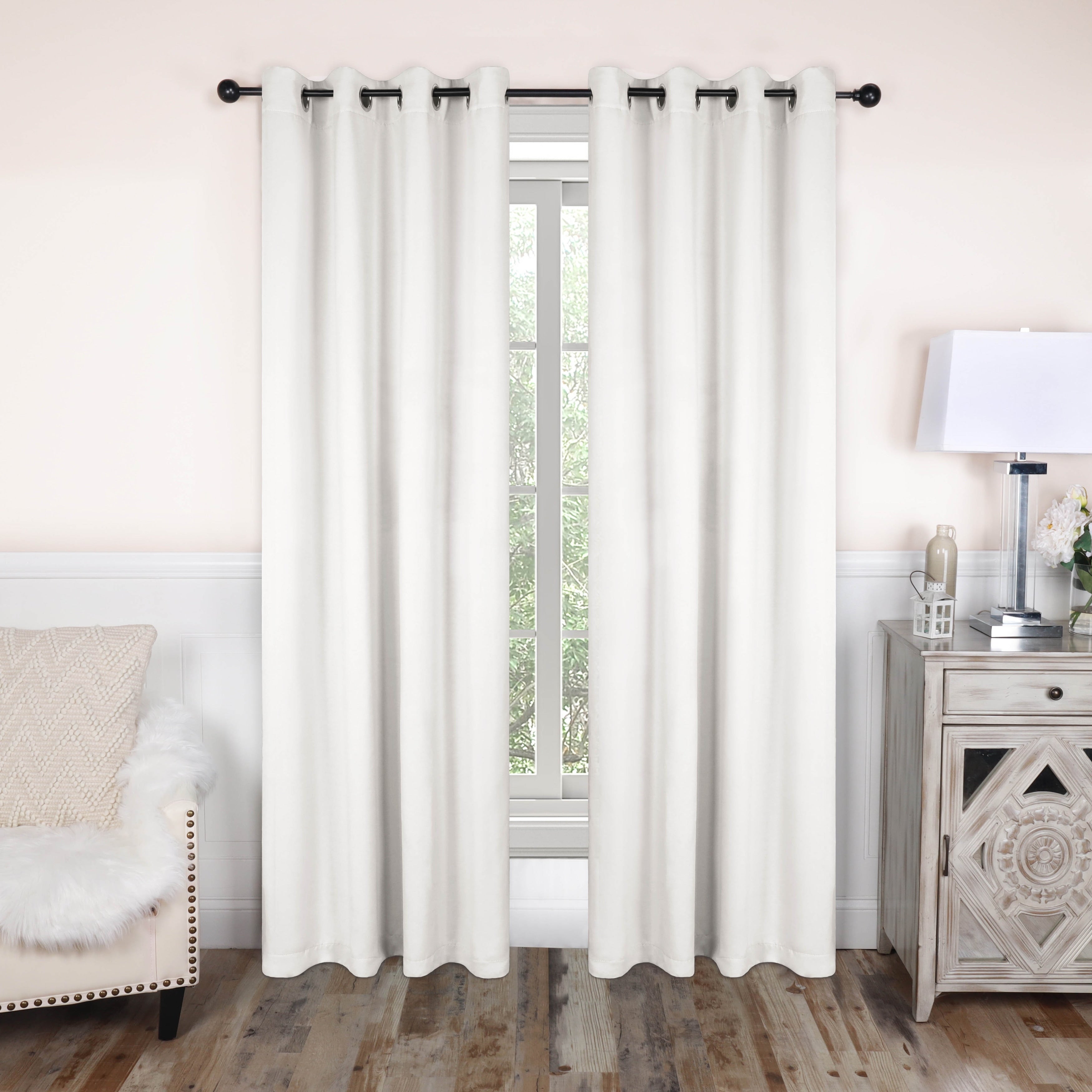 Superior Modern Solid Room Darkening Blackout Curtains, Rod Pocket