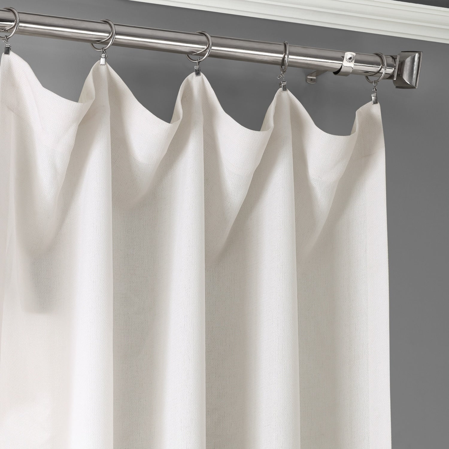 Exclusive Fabrics Ombre Faux Linen Light Filtering Curtains (1 Panel) - Lightweight Elegance, Natural Light Enhancement