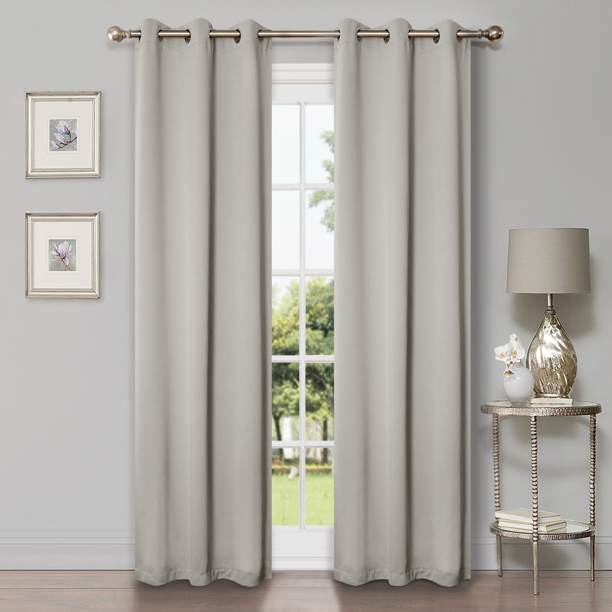 Superior Modern Solid Room Darkening Blackout Curtains, Rod Pocket