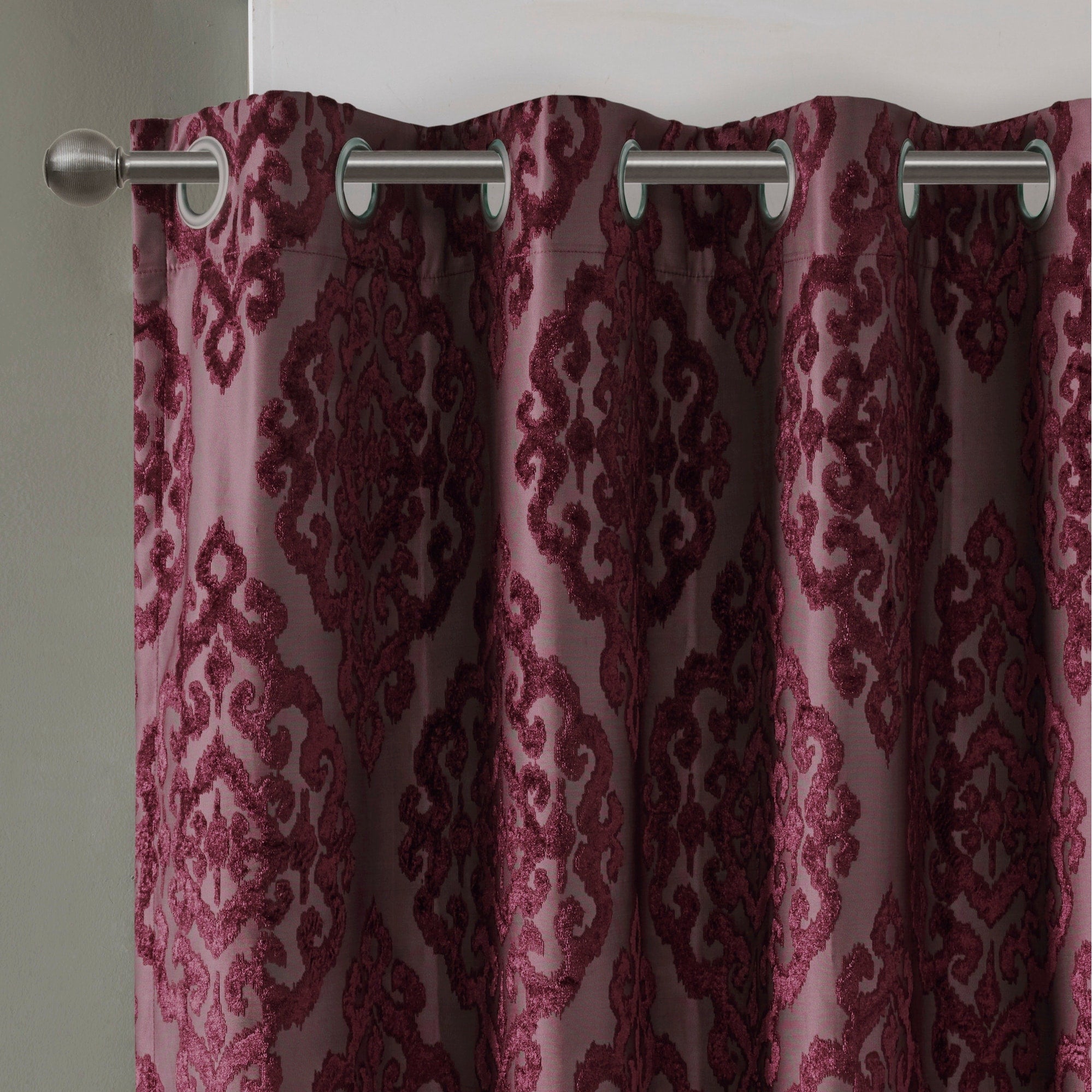 SunSmart Mirage Knitted Jacquard Total Blackout Grommet Window Curtain Panel