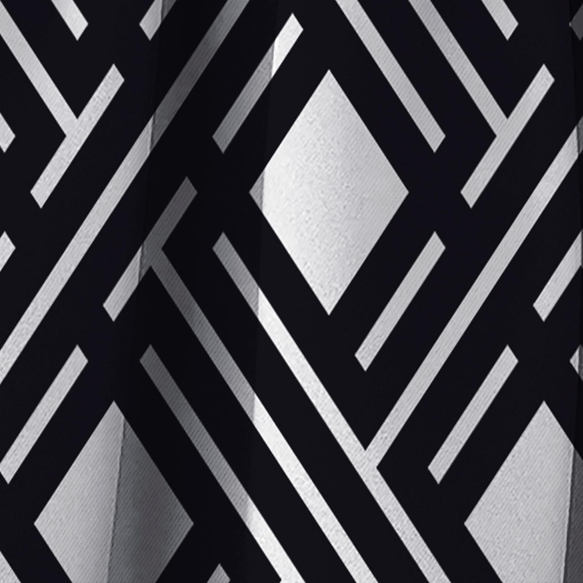 Designart 'Monochrome Geometric Pattern II' Mid-Century Modern Blackout Curtain Single Panel