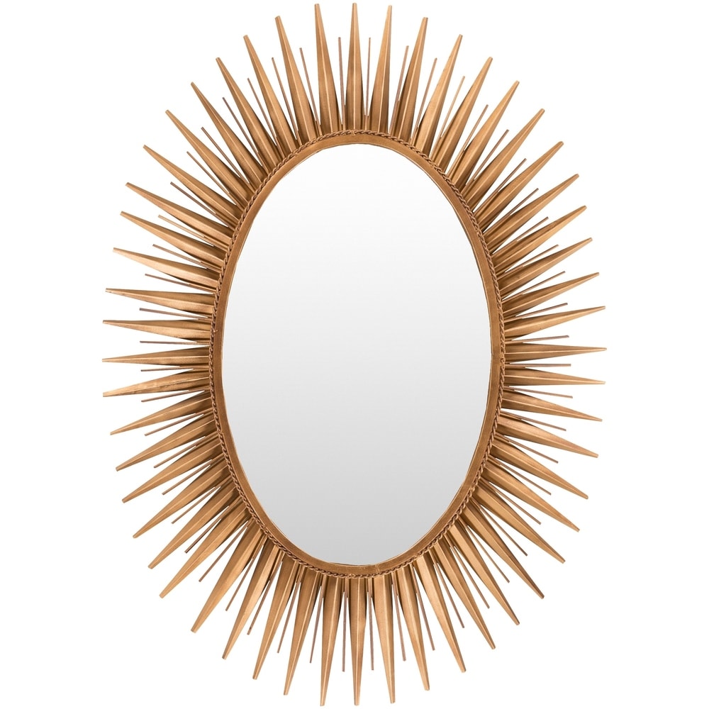 Haley Sunburst Oval Accent Mirror - 30 x 42