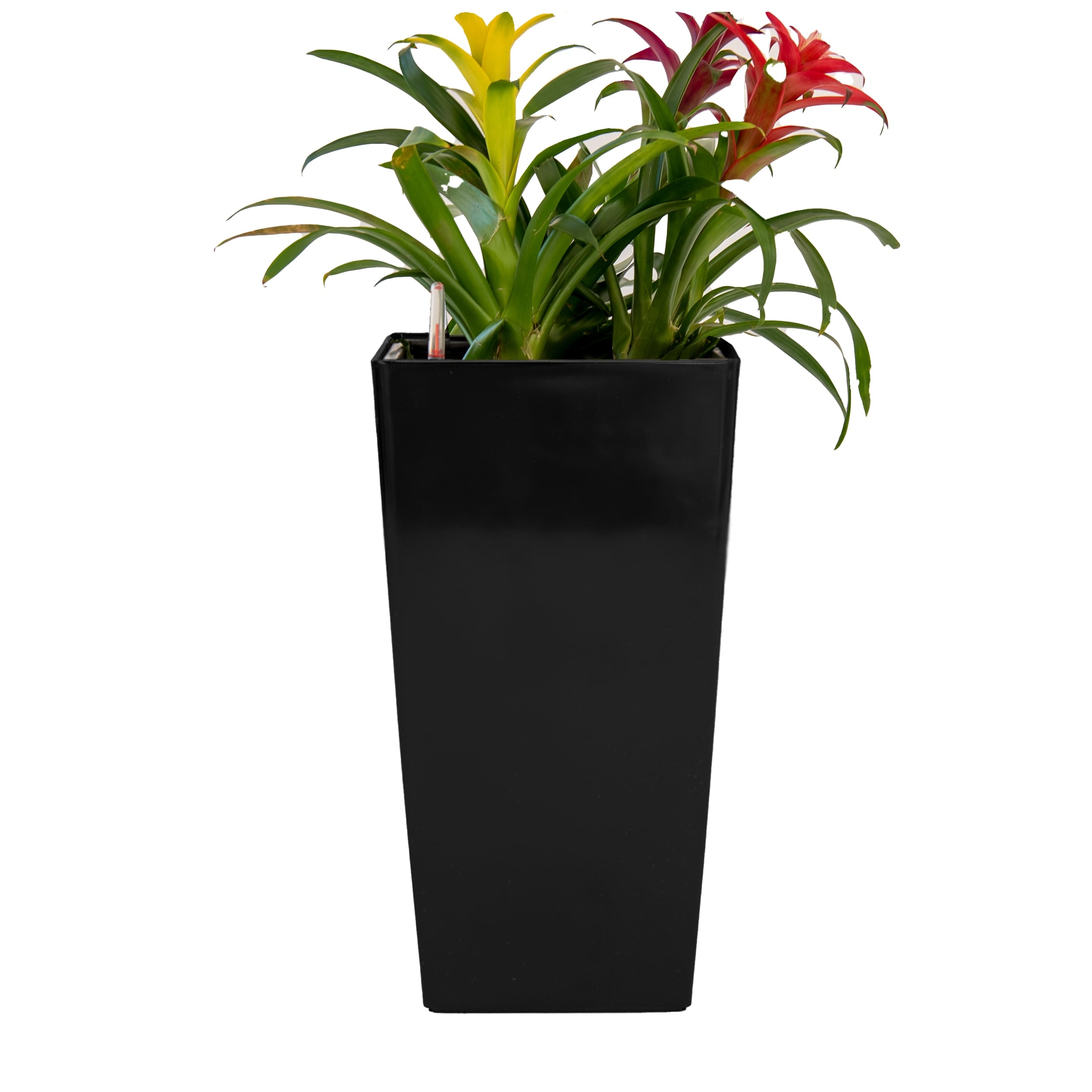 XBrand 22.4 H Plastic Self Watering Indoor Outdoor Square Planter Pot, Tall Decorative Gardening Pot, Home Décor Accent