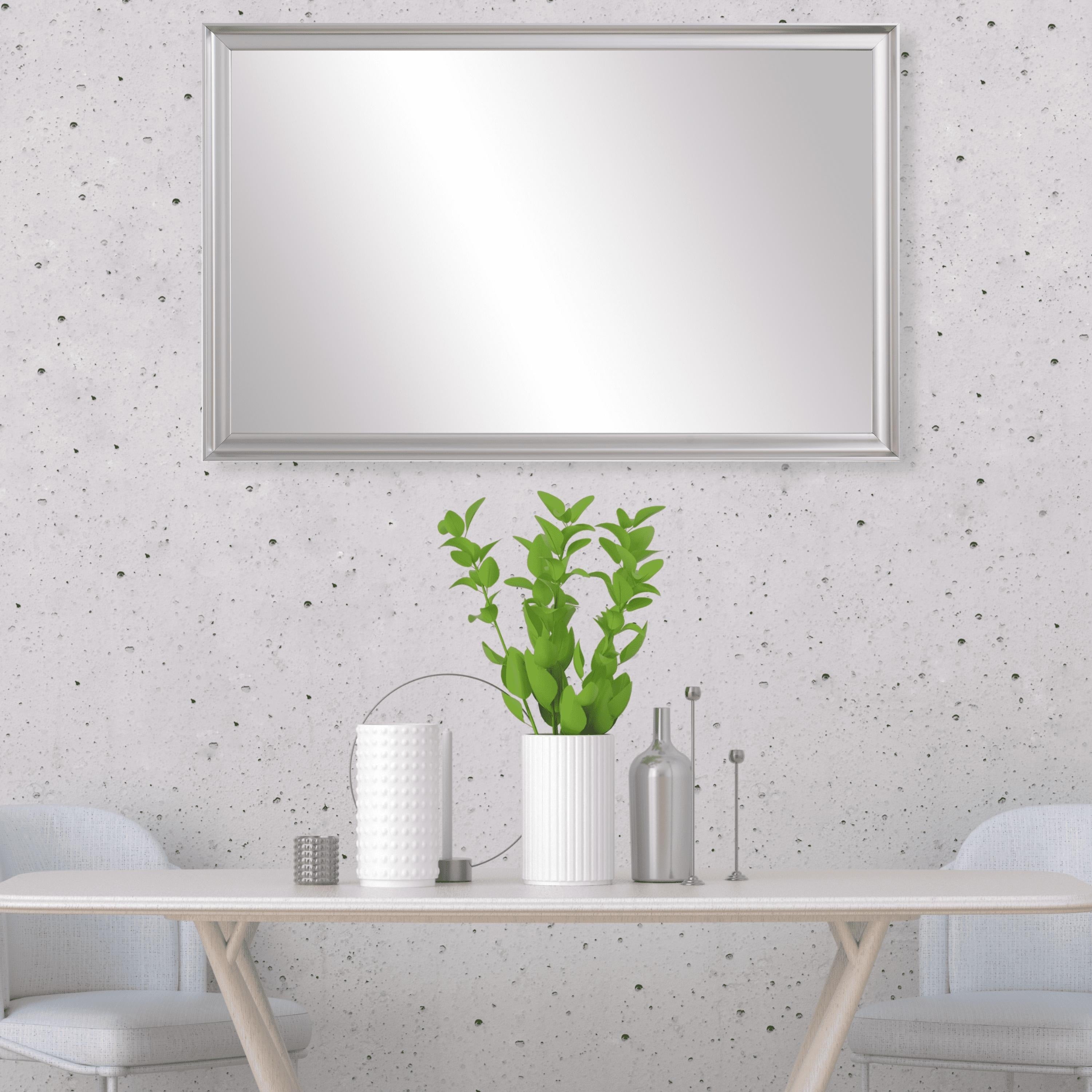 Geneva Silver Framed Vanity Mirror