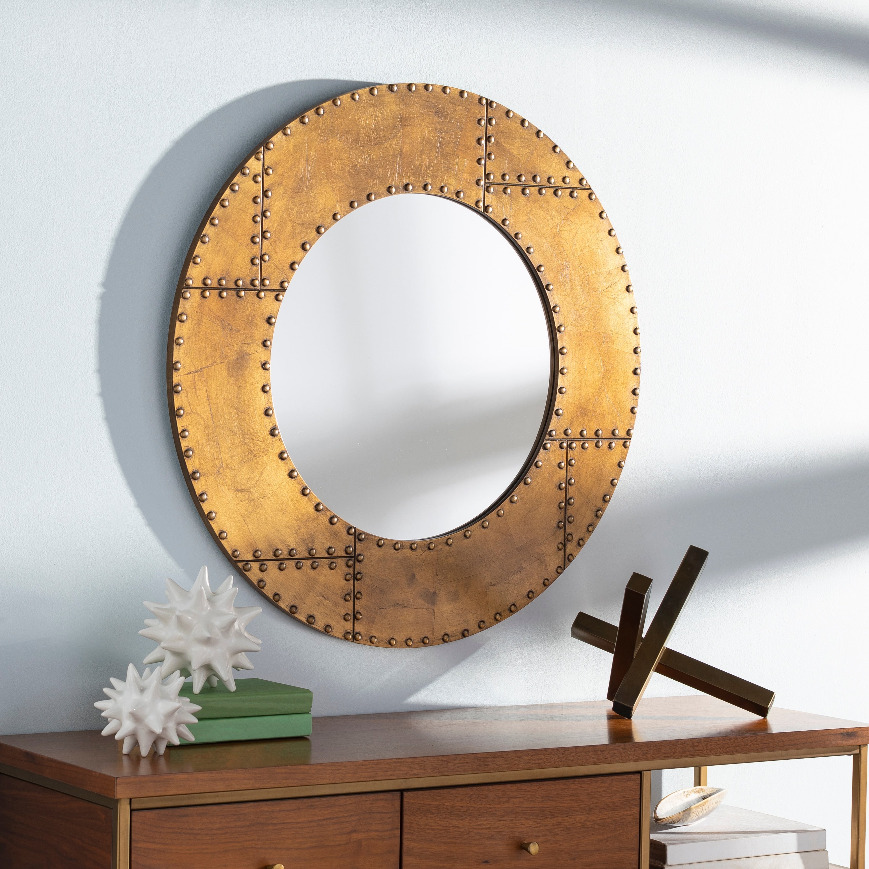 Artistic Weavers Eustace Industrial Metal Round Mirror - 32H x 32W