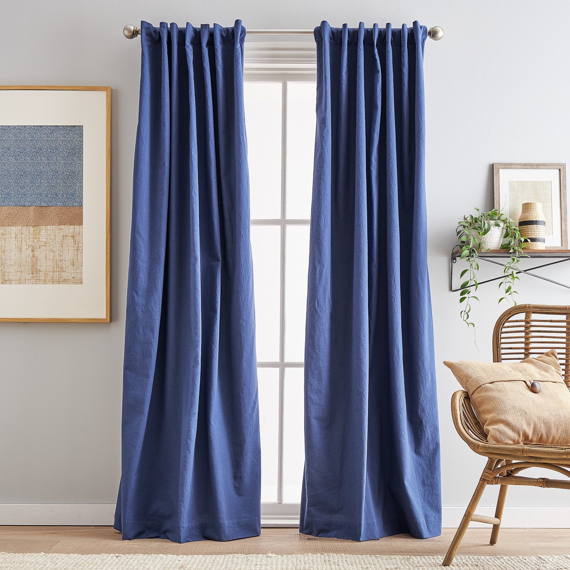 Sanctuary Back Tab Lined Curtain Panel Pair