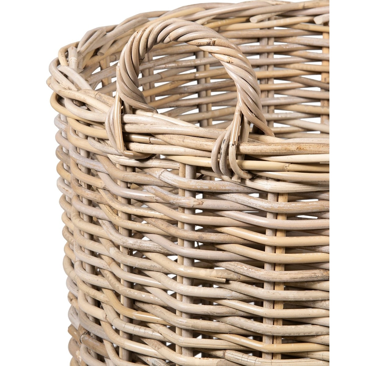 Handmade Natural Rattan Baskets (Set Of 2) by East at Main