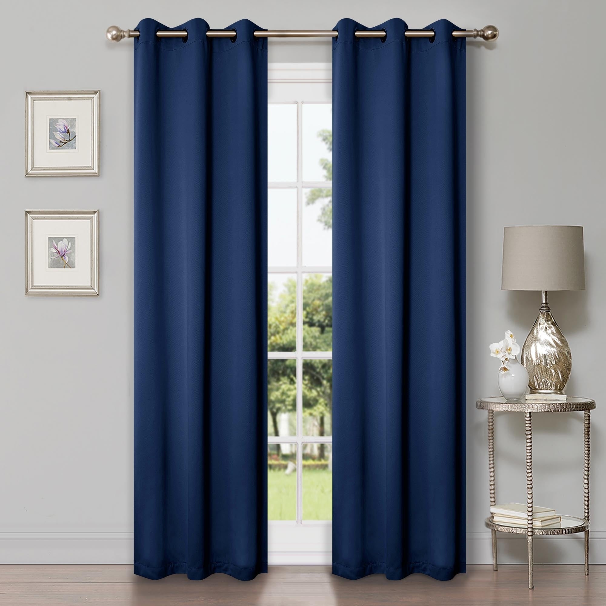 Superior Modern Solid Room Darkening Blackout Curtains, Rod Pocket