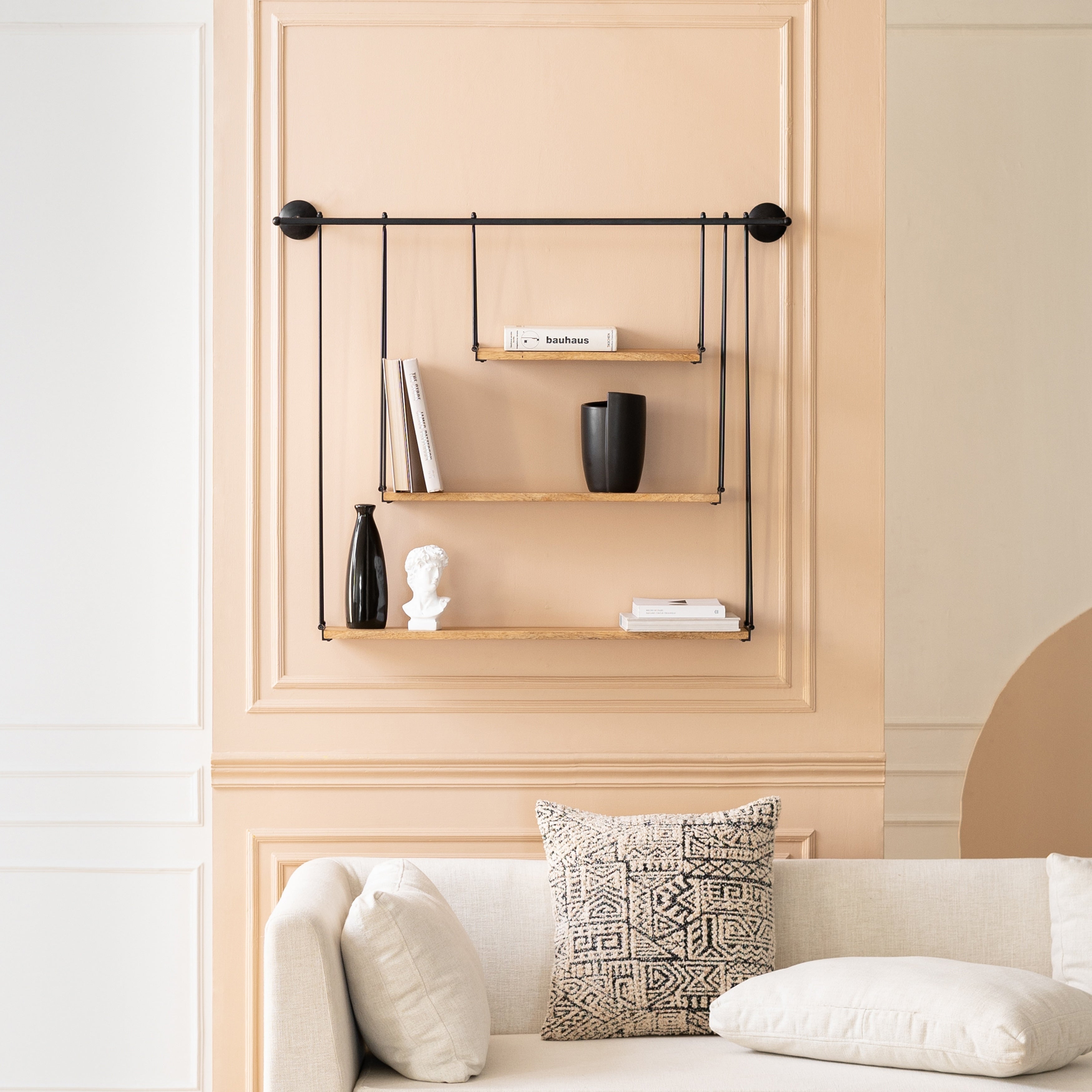 MH London Luna Three Tier Suspended Wall Shelf