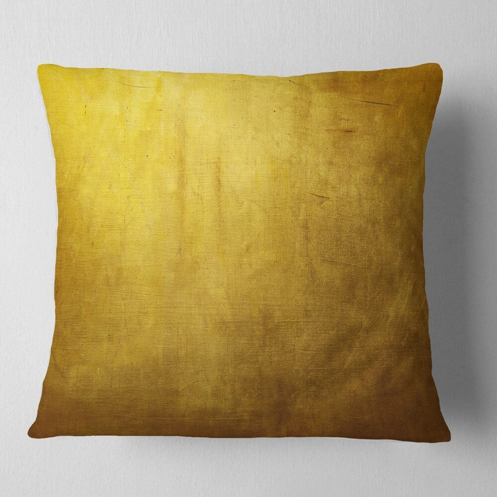 Designart 'Gold Texture' Abstract Throw Pillow