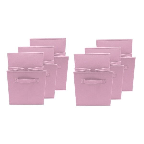 Foldable Storage Cubes - 6 Pack, Pastel Pink