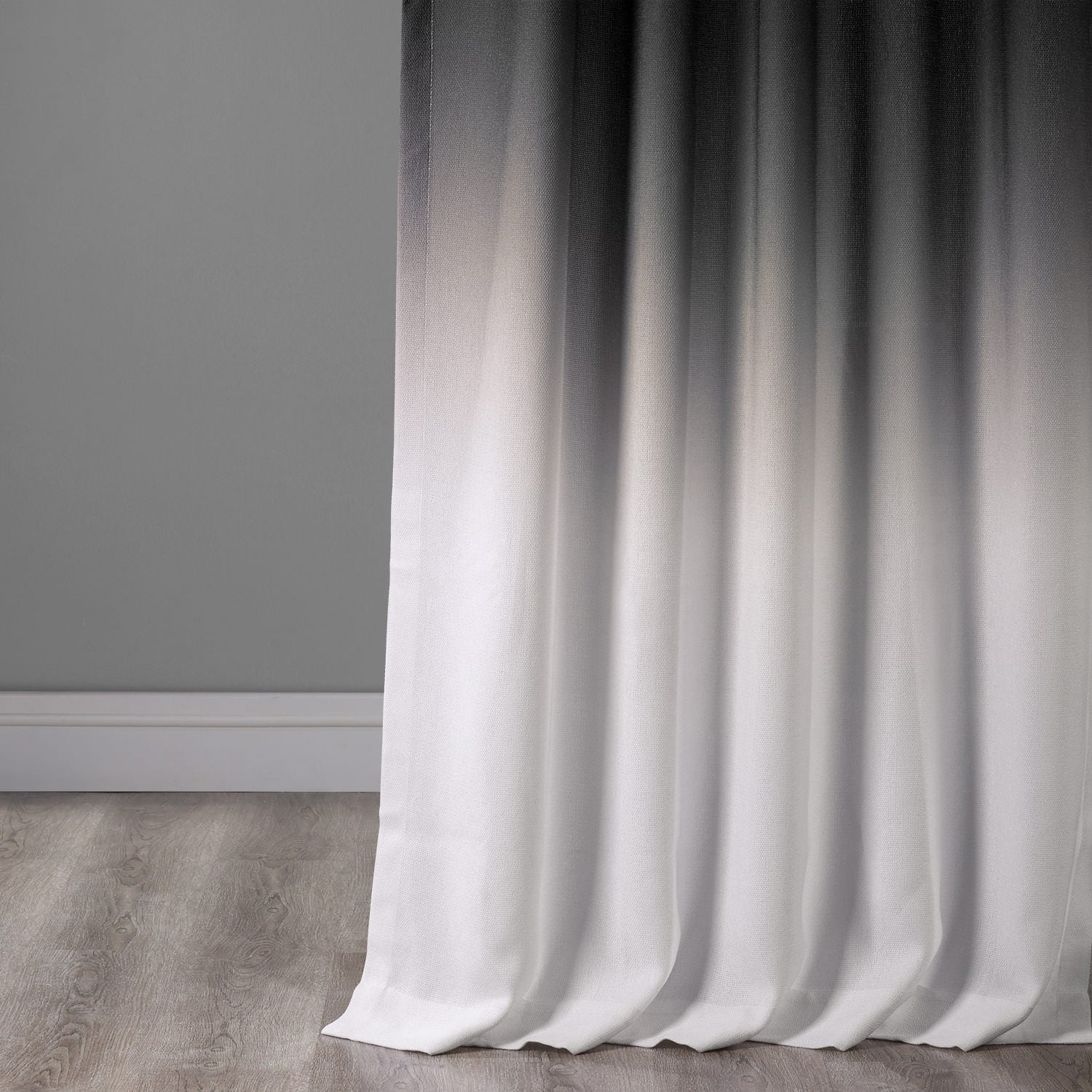 Exclusive Fabrics Ombre Faux Linen Light Filtering Curtains (1 Panel) - Lightweight Elegance, Natural Light Enhancement