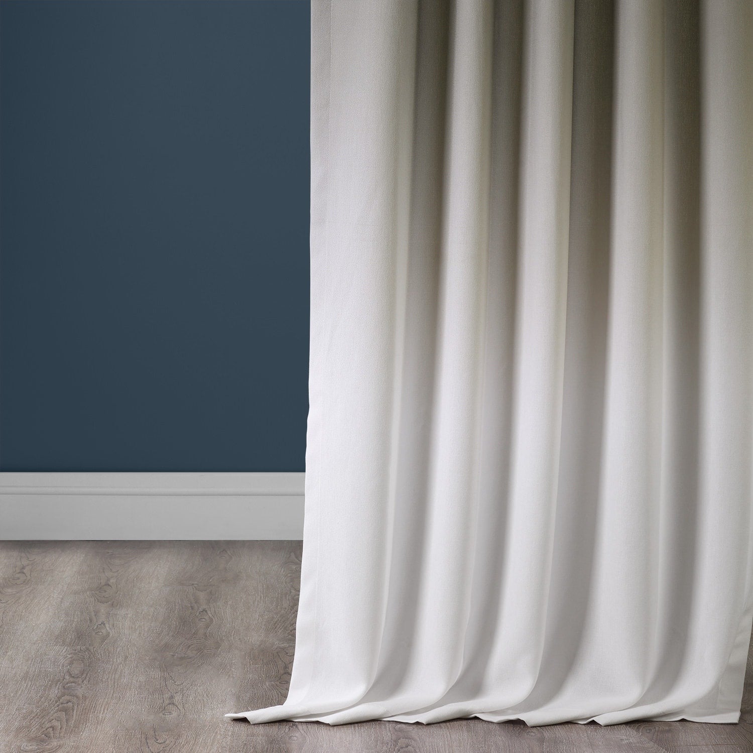 Exclusive Fabrics Ombre Faux Linen Light Filtering Curtains (1 Panel) - Lightweight Elegance, Natural Light Enhancement