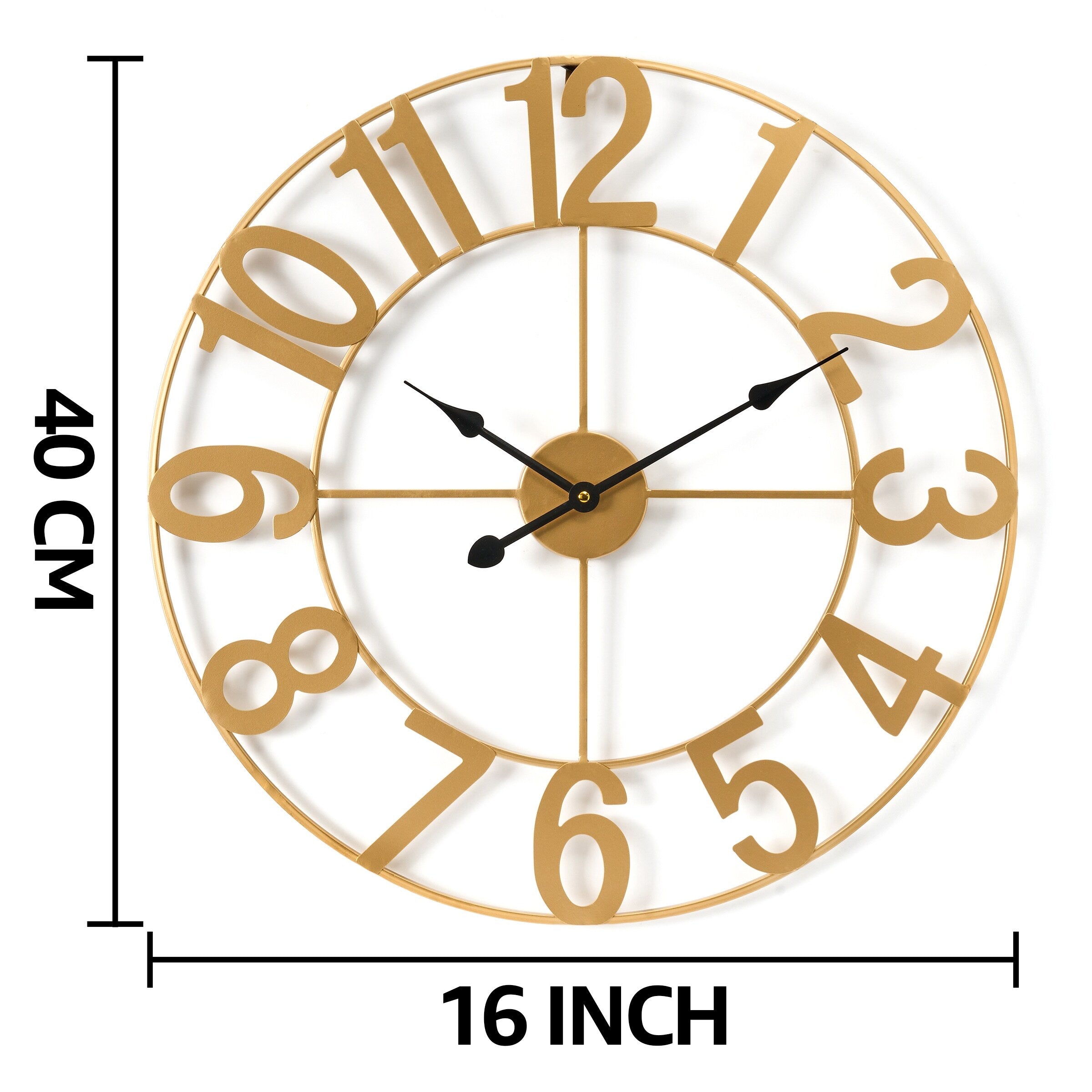 Sorbus Large 16 inch Decorative Round Analog Wall Clock Battery Operated With Numeral Style Design - 16