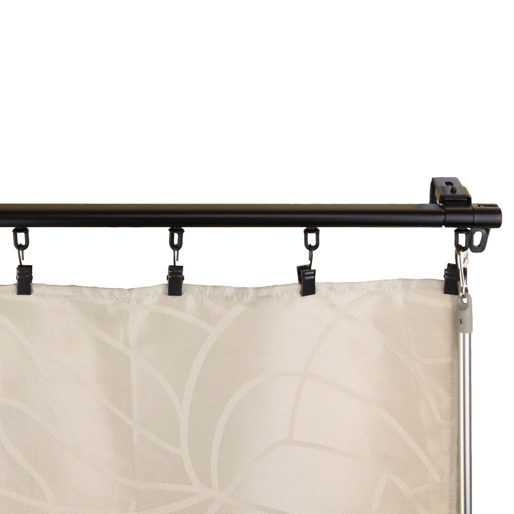 InStyleDesign Regal Black Adjustable Curtain Track Set